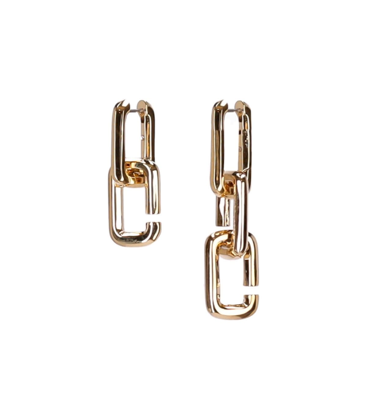 Shop Marc Jacobs The J Marc Chain-linked Earrings In Oro