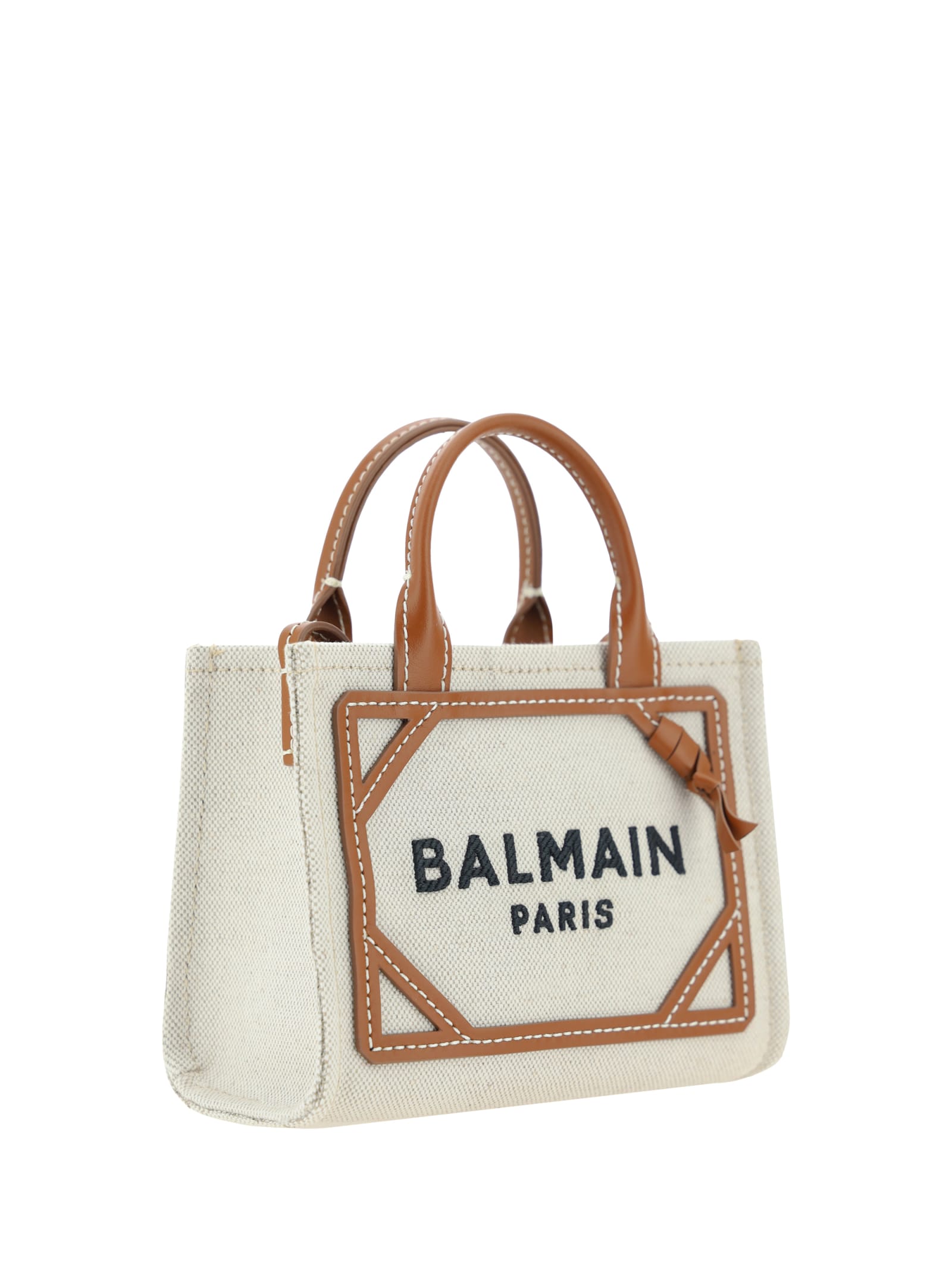 Shop Balmain B-army Handbag In Beige