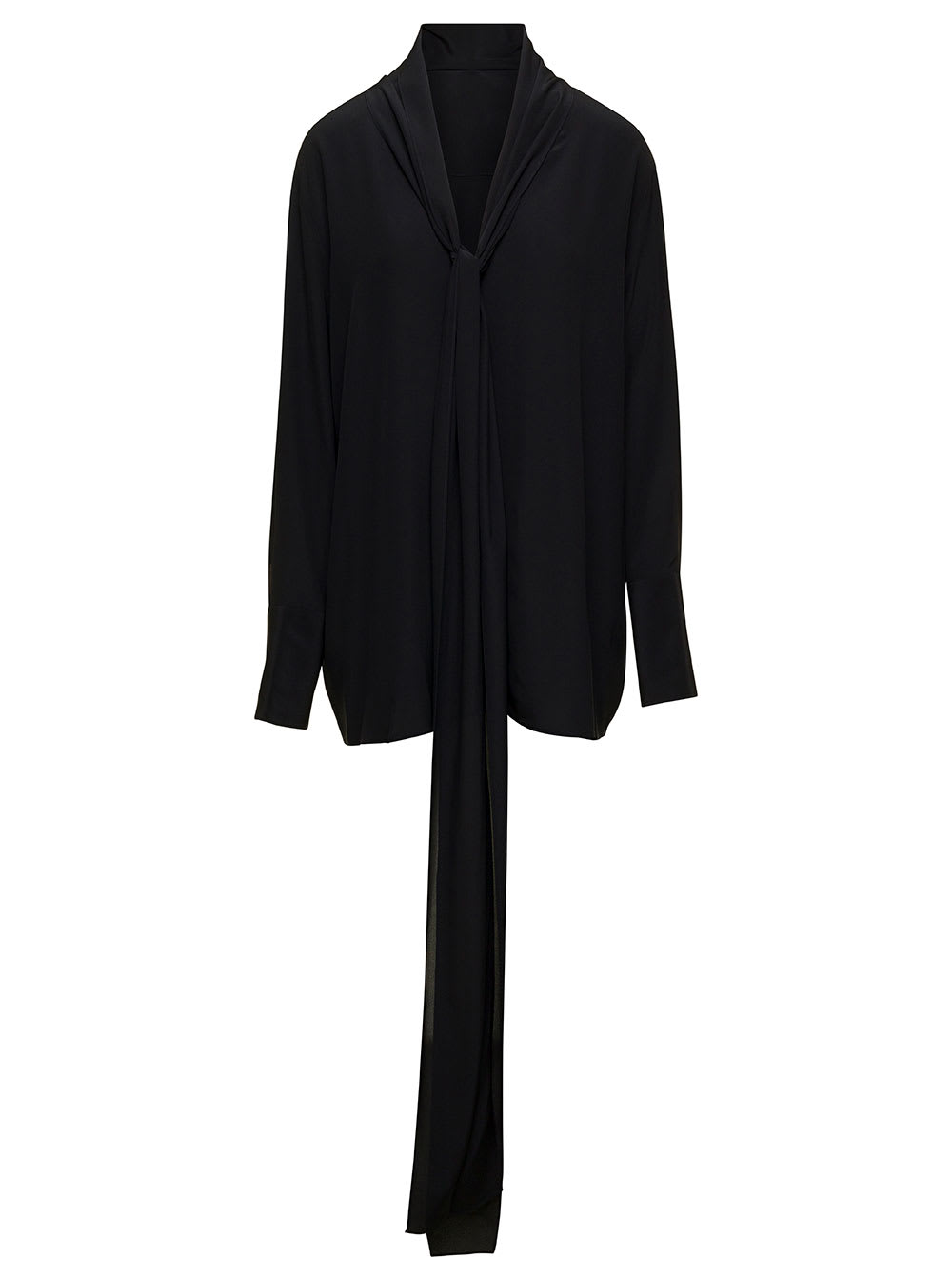 Shop Givenchy V Lavalier Blouse In Nero