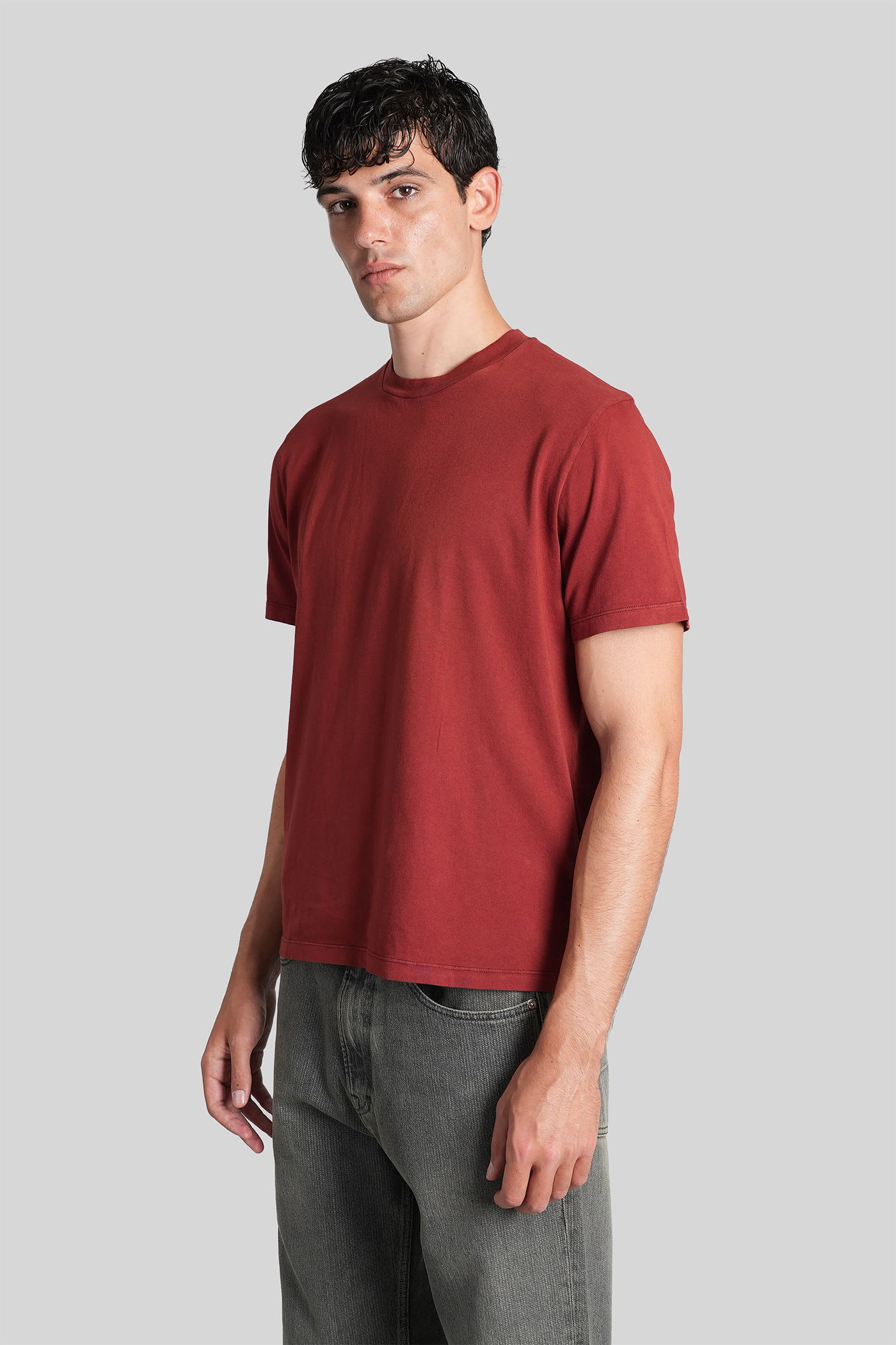 Our Legacy Short Sleeve Crew Neck Basic T-shirt In Red