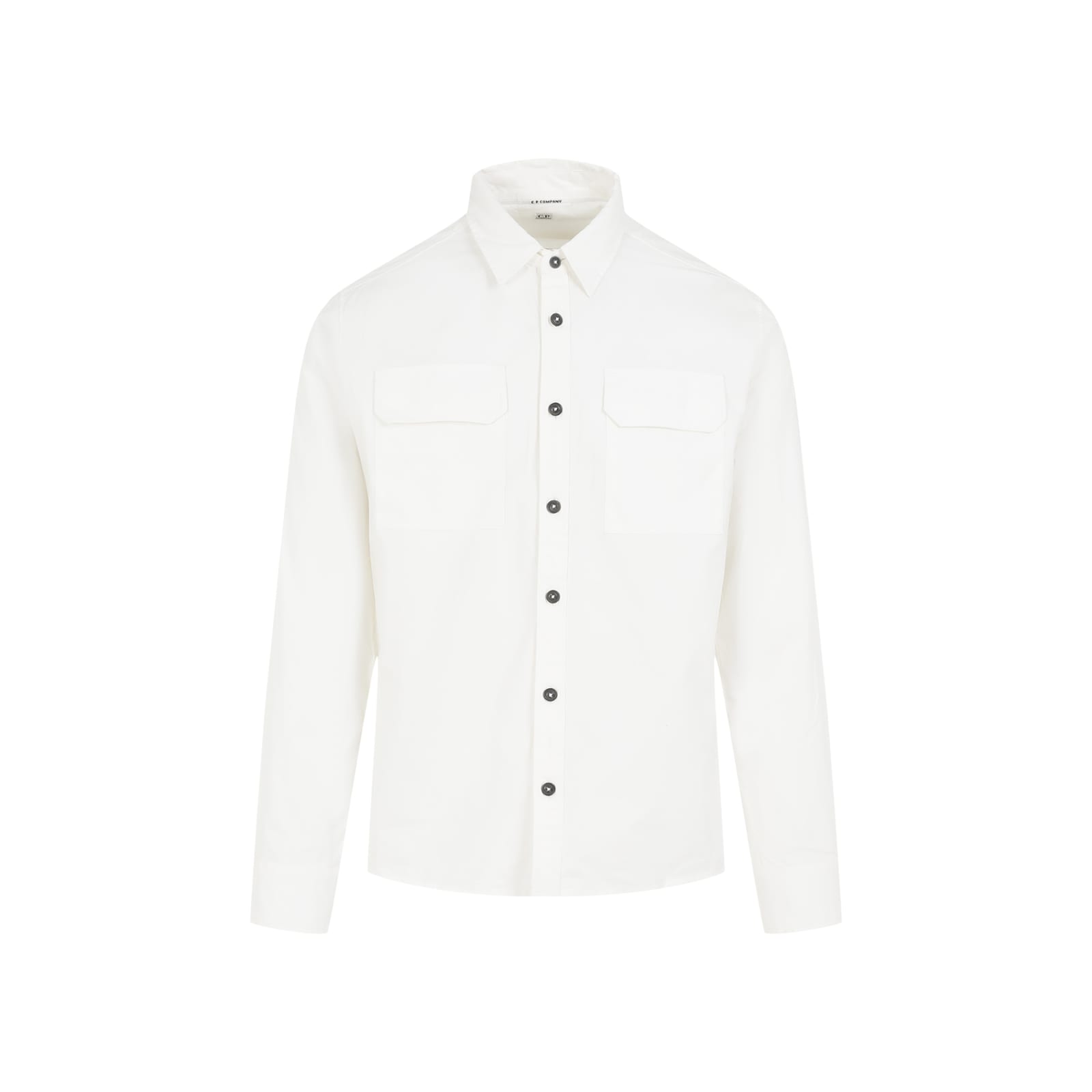 Shop C.p. Company Long Sleeves Shirt In Gauze White