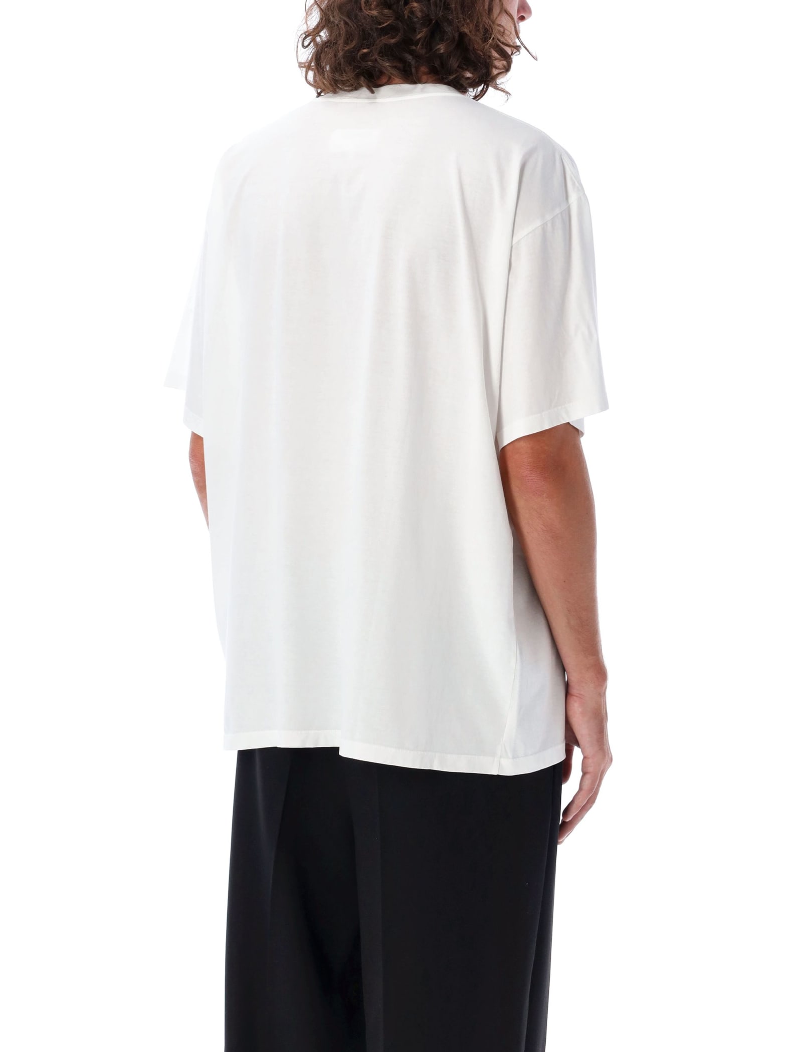 Shop Mm6 Maison Margiela Tag Color T-shirt In White