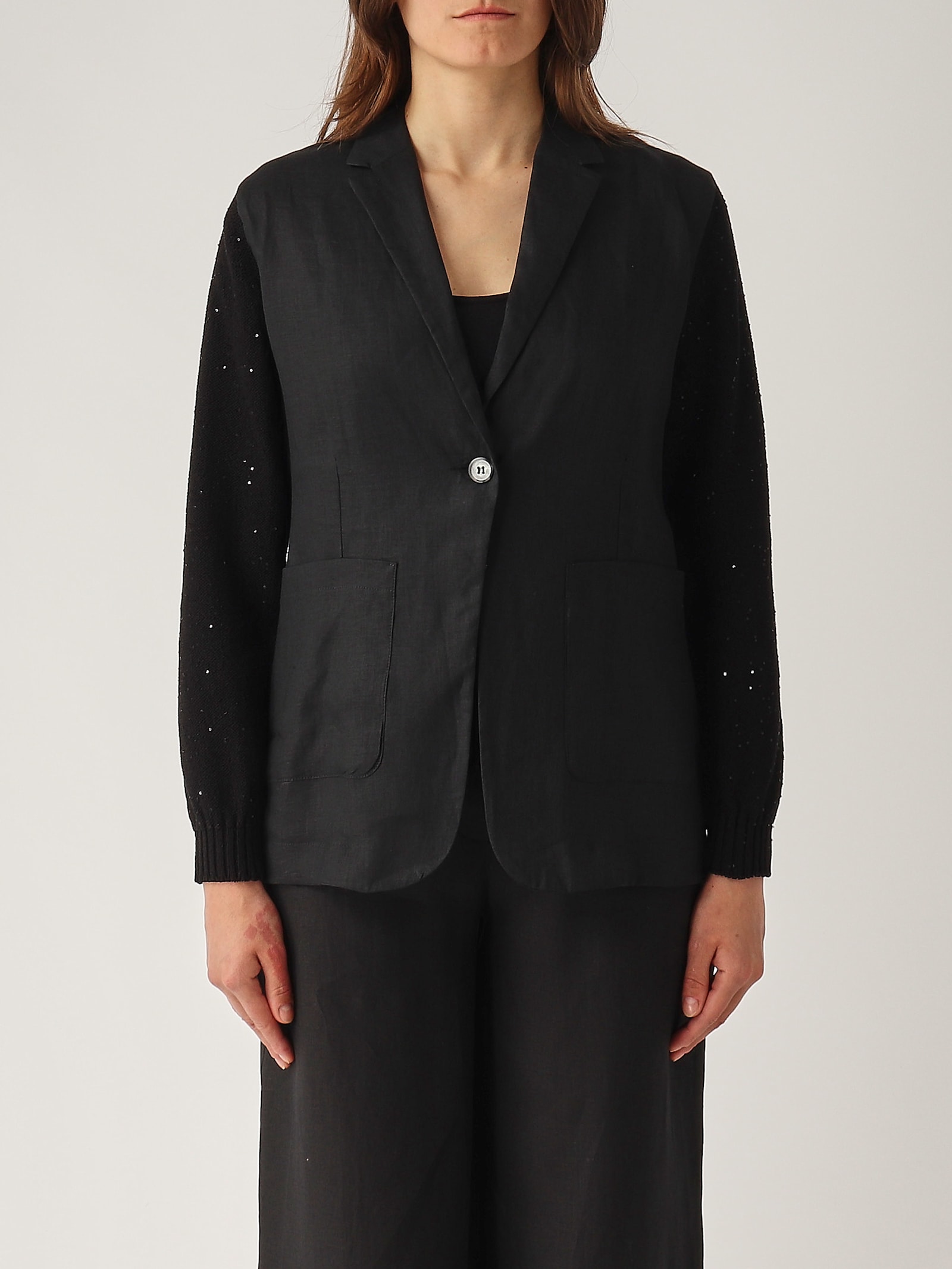 Gran Sasso Giacca In Maglia Jacket In Black