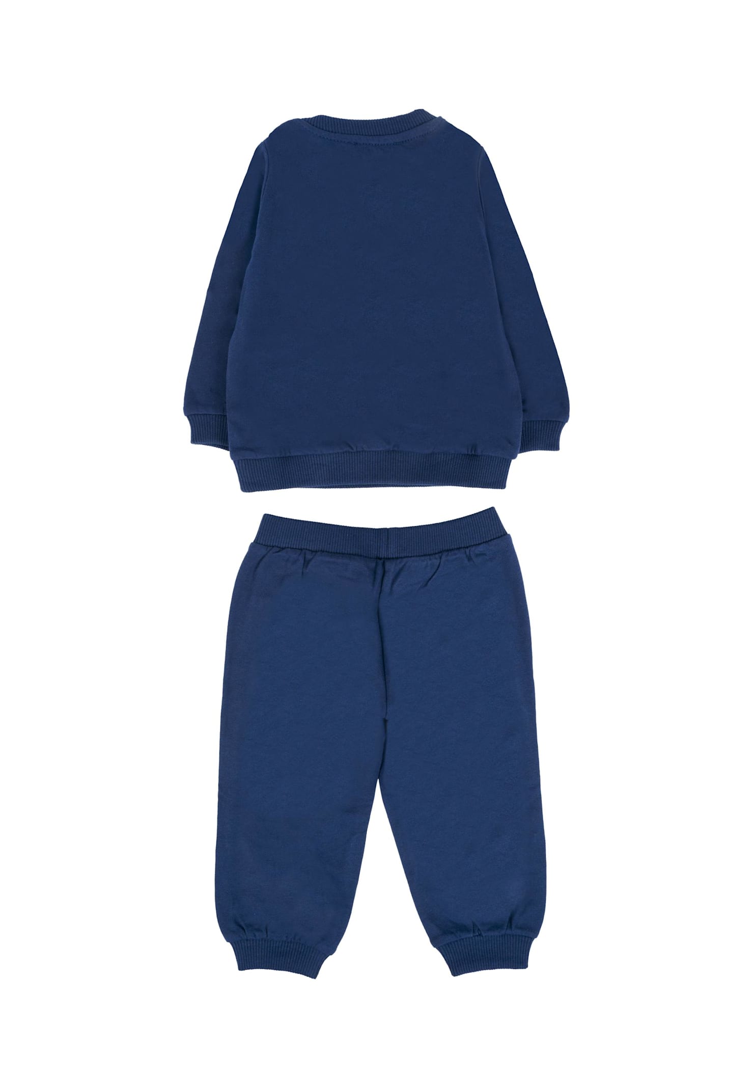 Moschino Blue Suit For Babykids With Teddy Bear In Blue