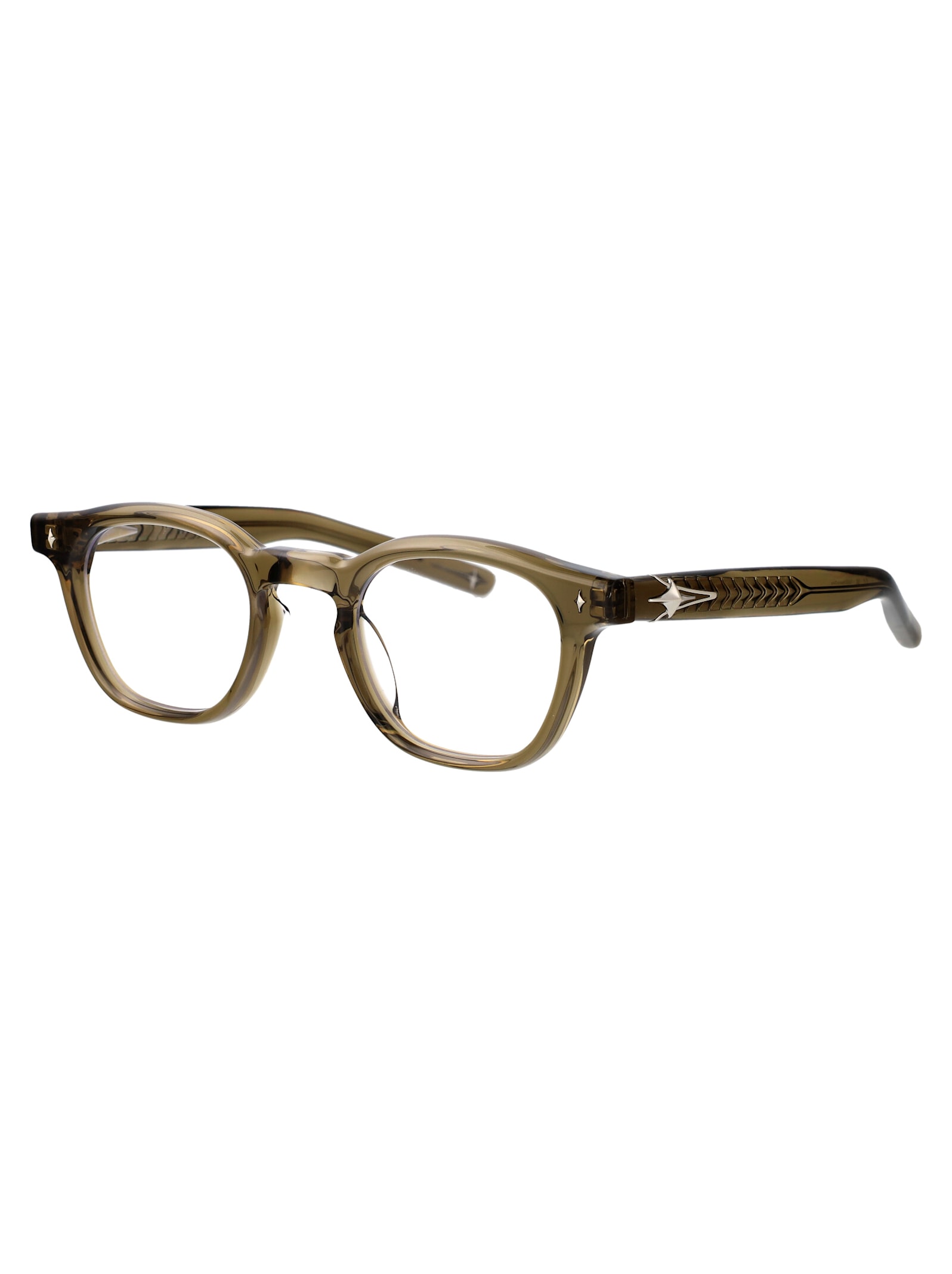Gentle Monster Khaki Transparent Acetate Glasses In Green