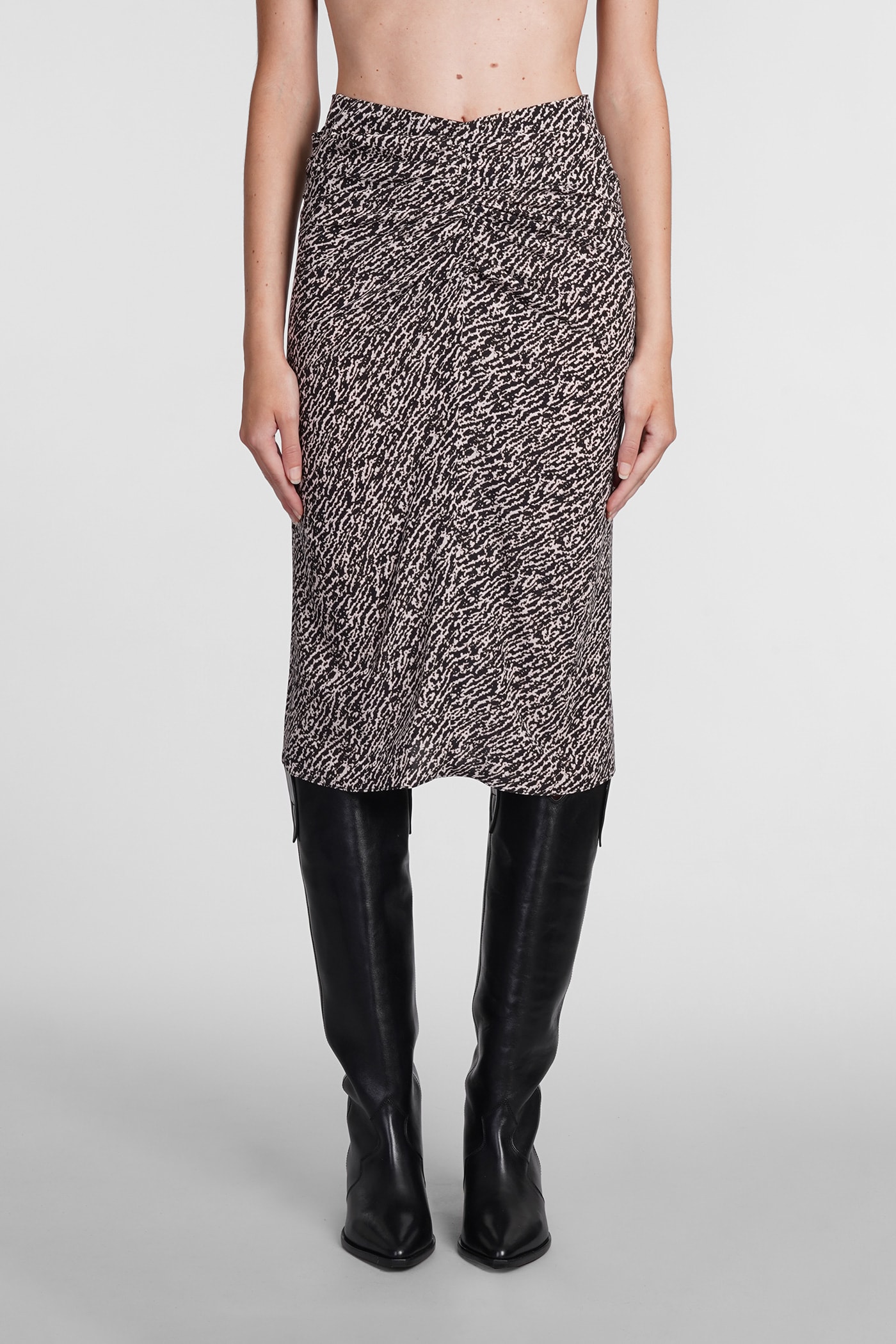 ISABEL MARANT GAELLA SKIRT IN BLACK SILK