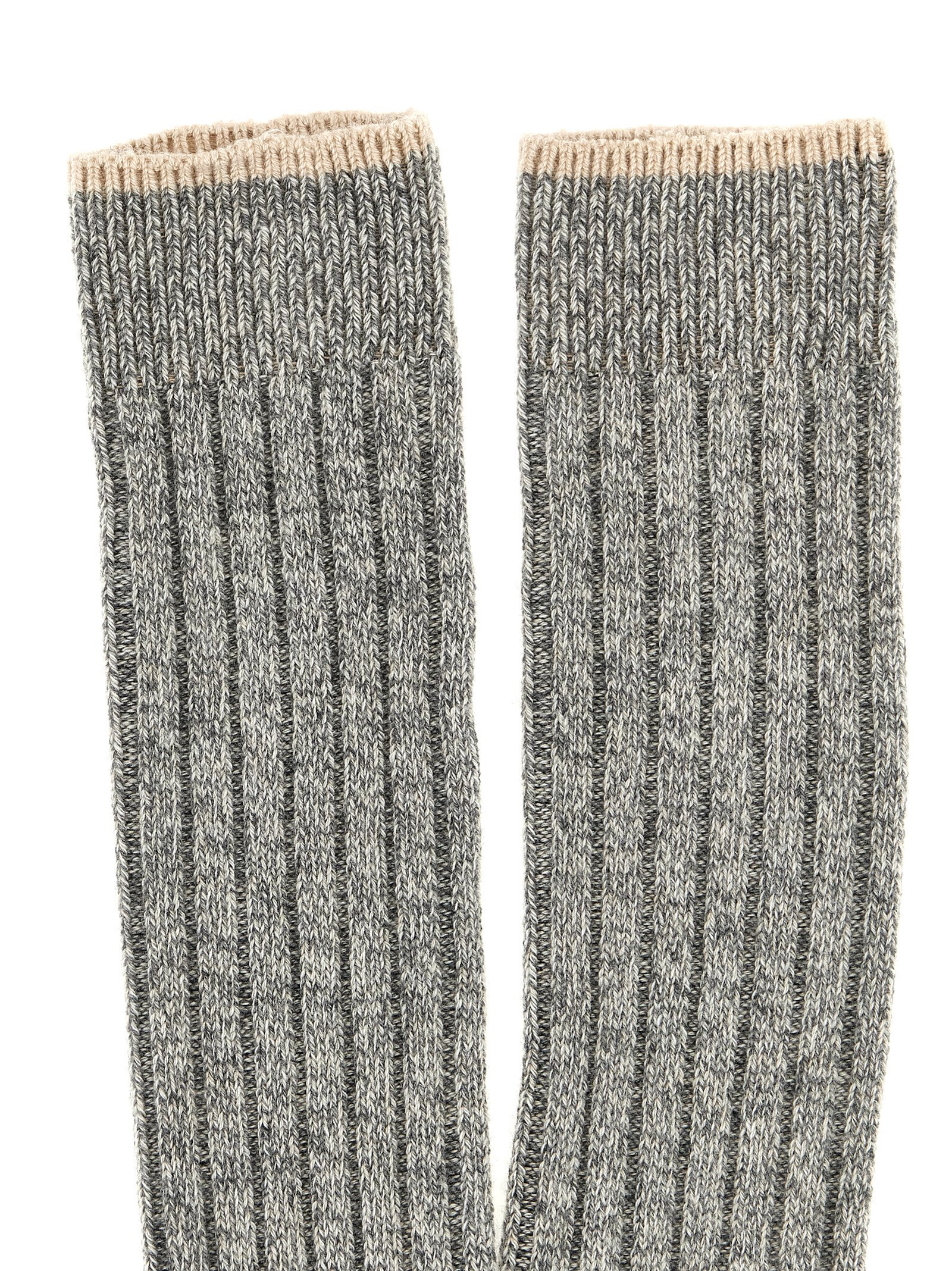 BRUNELLO CUCINELLI RIBBED SOCKS 