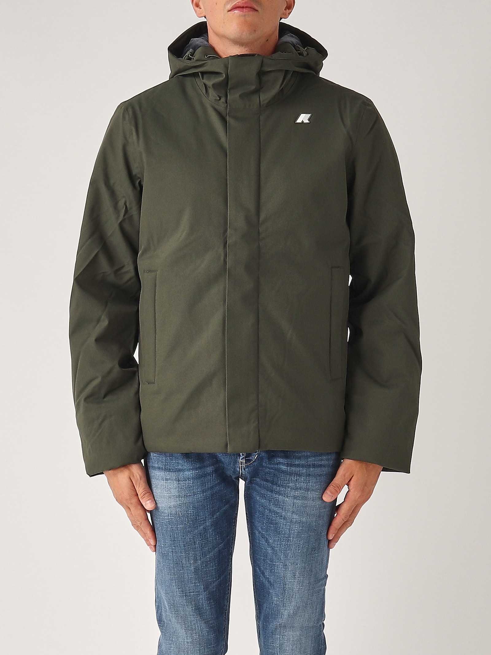 K-way Jacko Twill Marmotta Jacket In Green