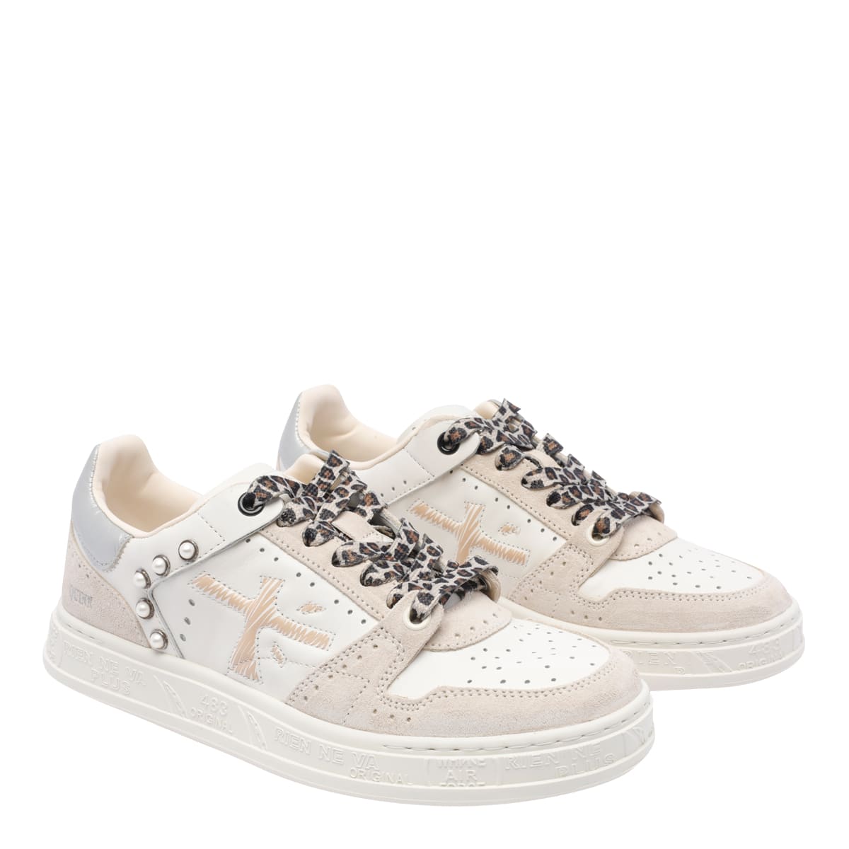 Shop Premiata Quinnd Sneakers In Beige