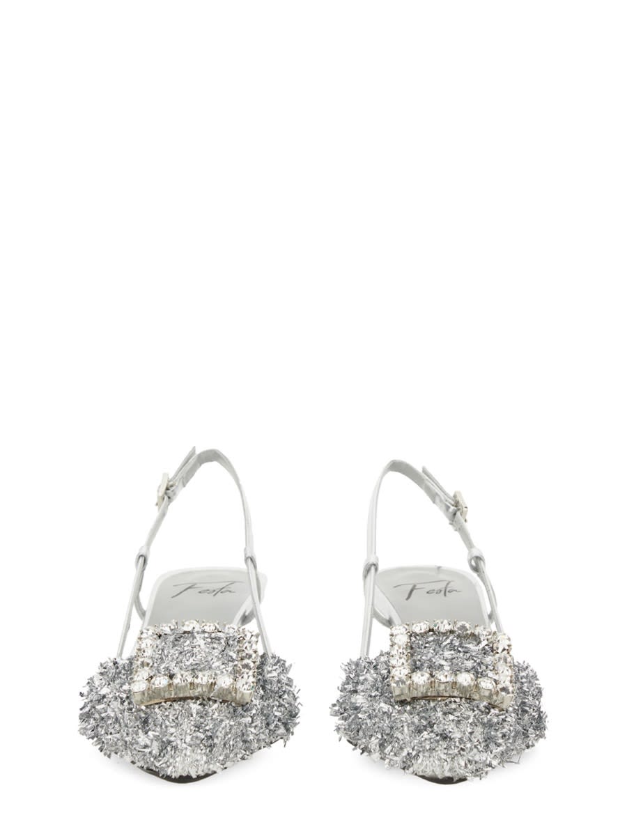 Shop Roberto Festa Slingback Stefy In Silver