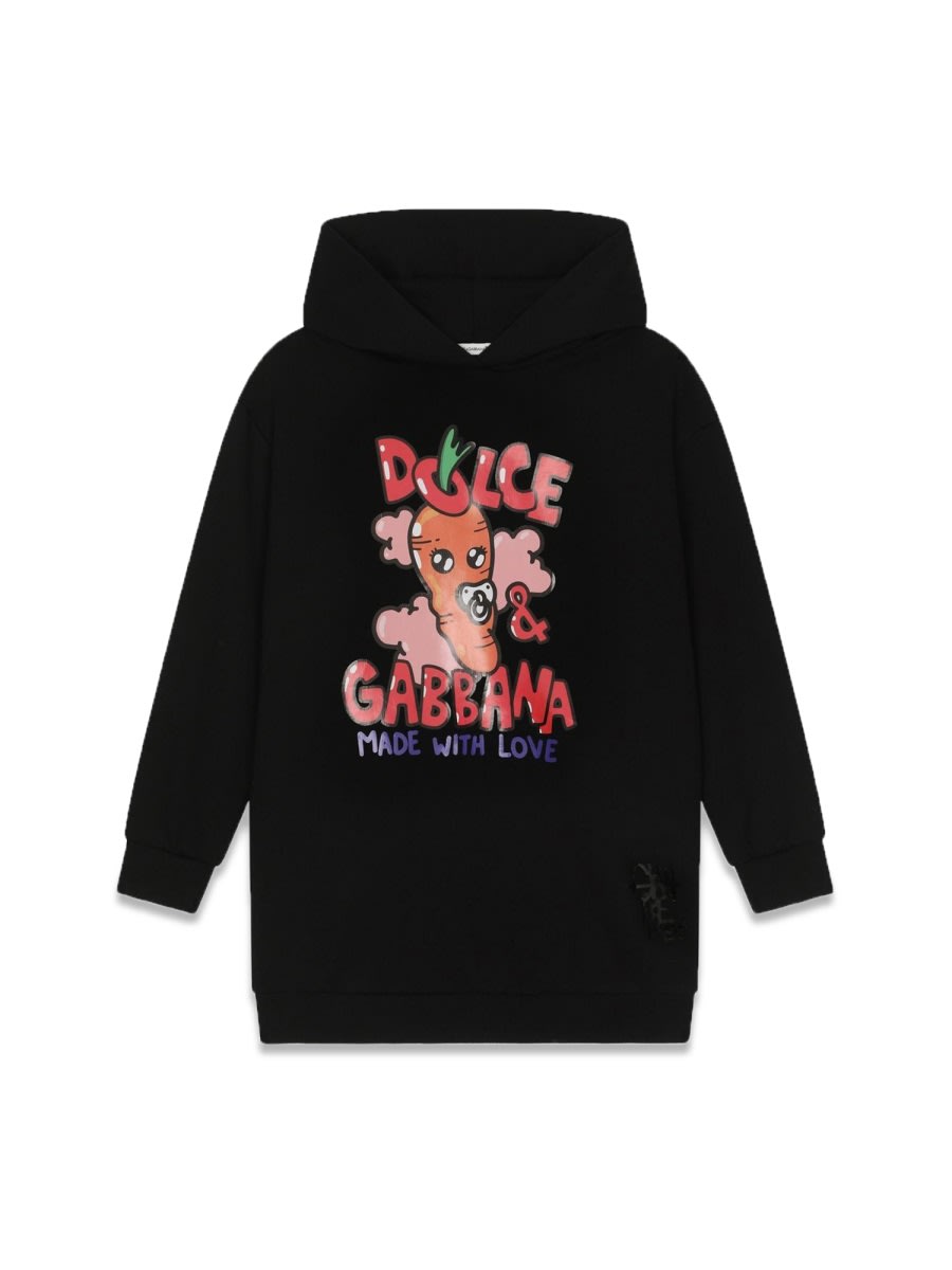 Dolce & Gabbana Gianpiero Dalessandro Collab Hooded Dress In Black