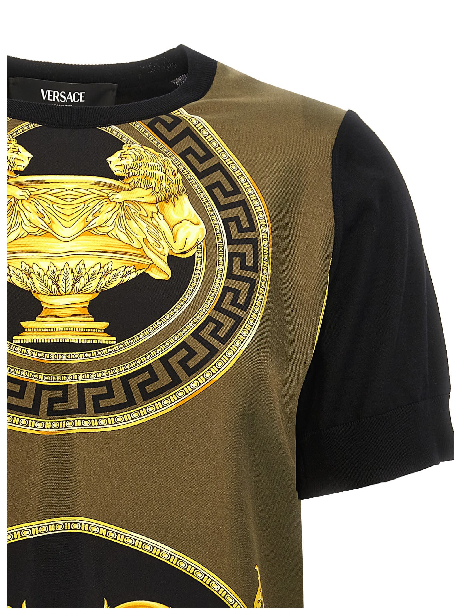 Shop Versace La Coupe Des Dieux Top In Multicolor