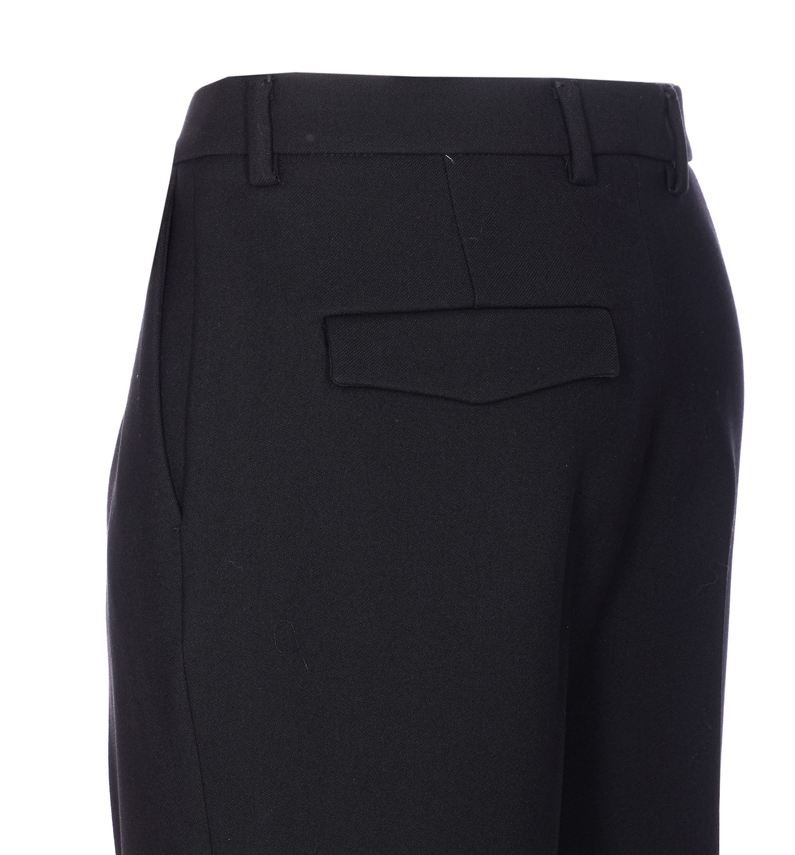 Gucci Regular Fit Trousers With Side And Back Pockets In Black