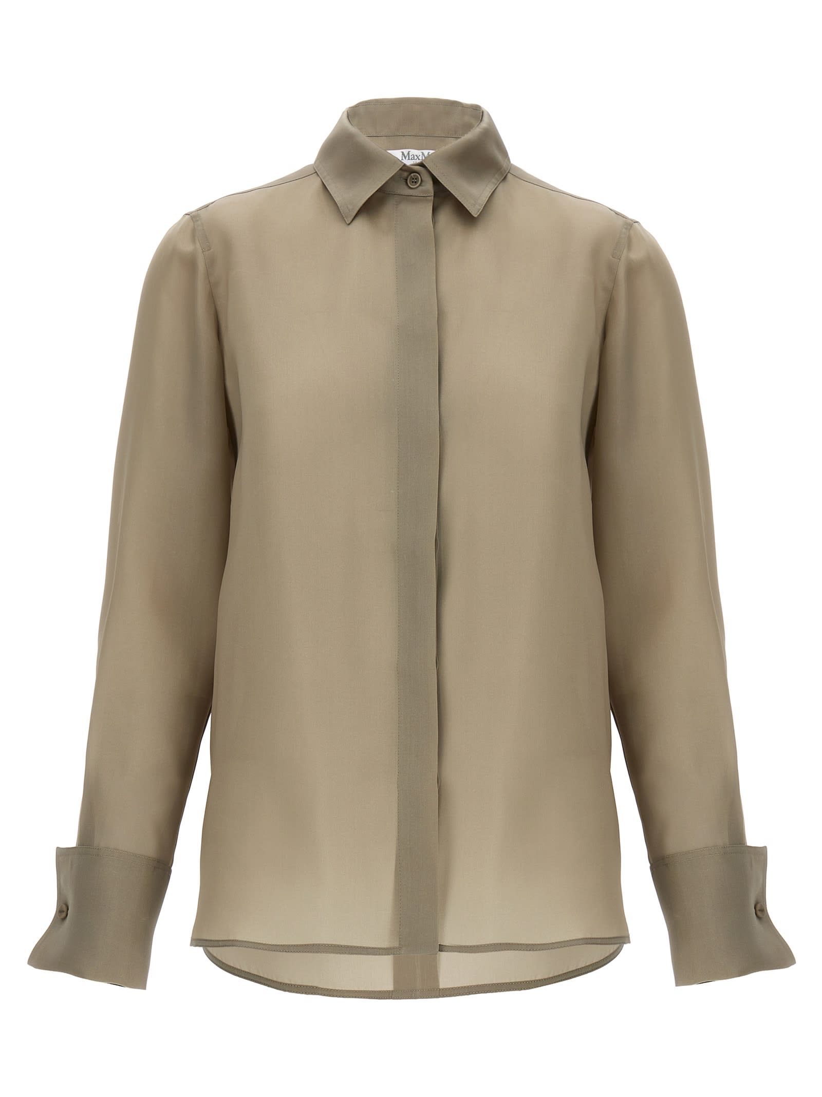 Shop Max Mara Nola Shirt In Kaki