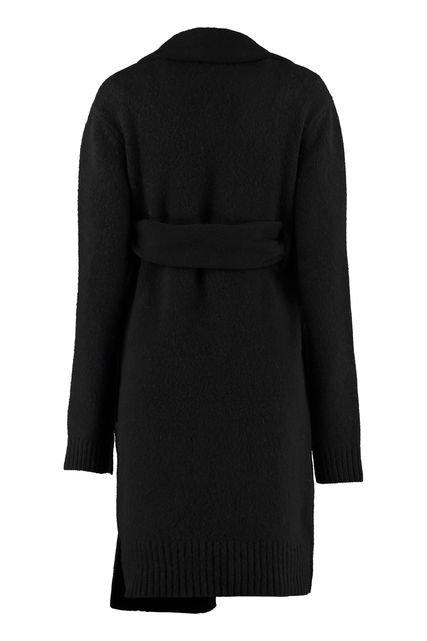 Shop Bottega Veneta Knitted Dress In Black