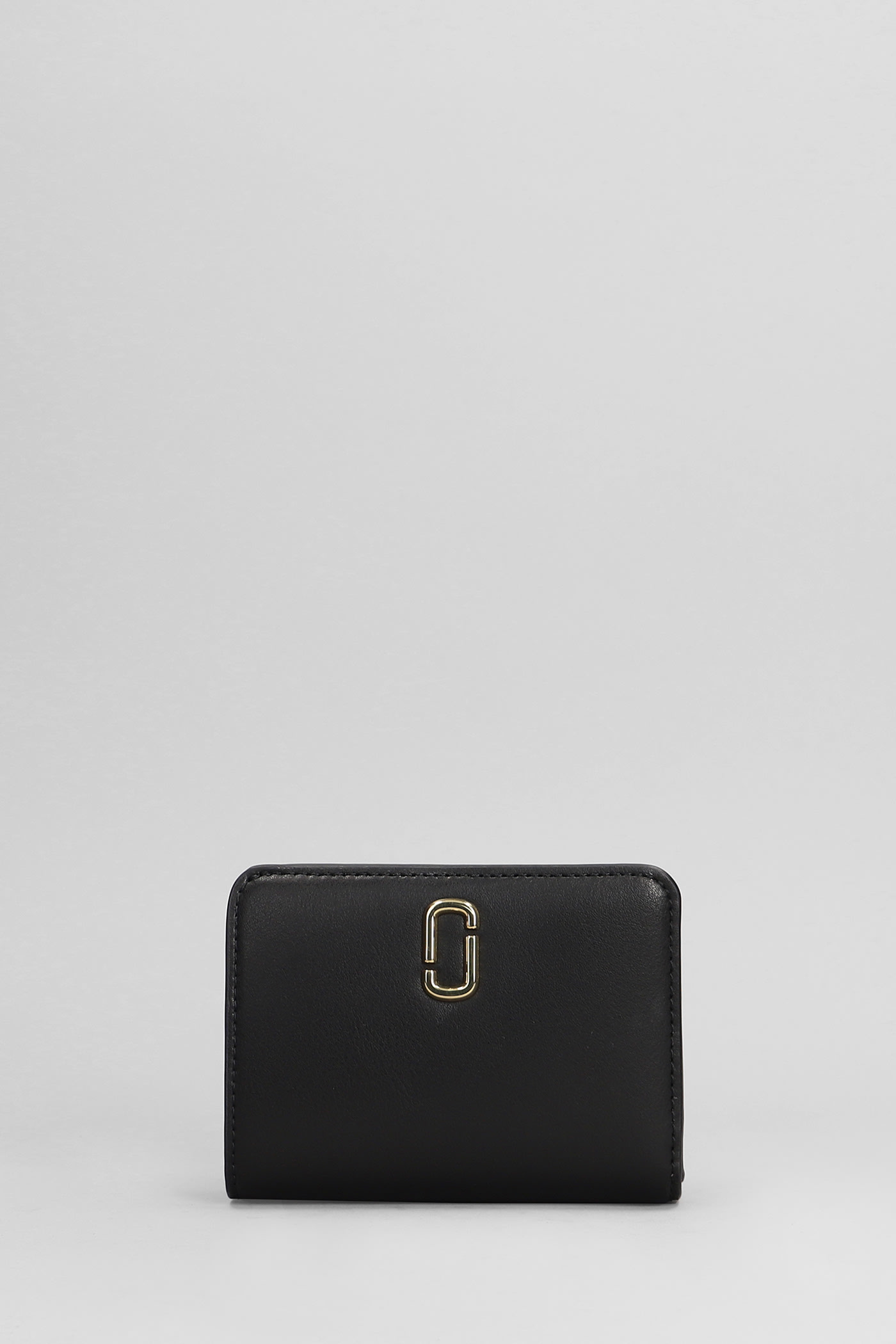 Marc Jacobs The Mini Compact Wallet In Black Leather