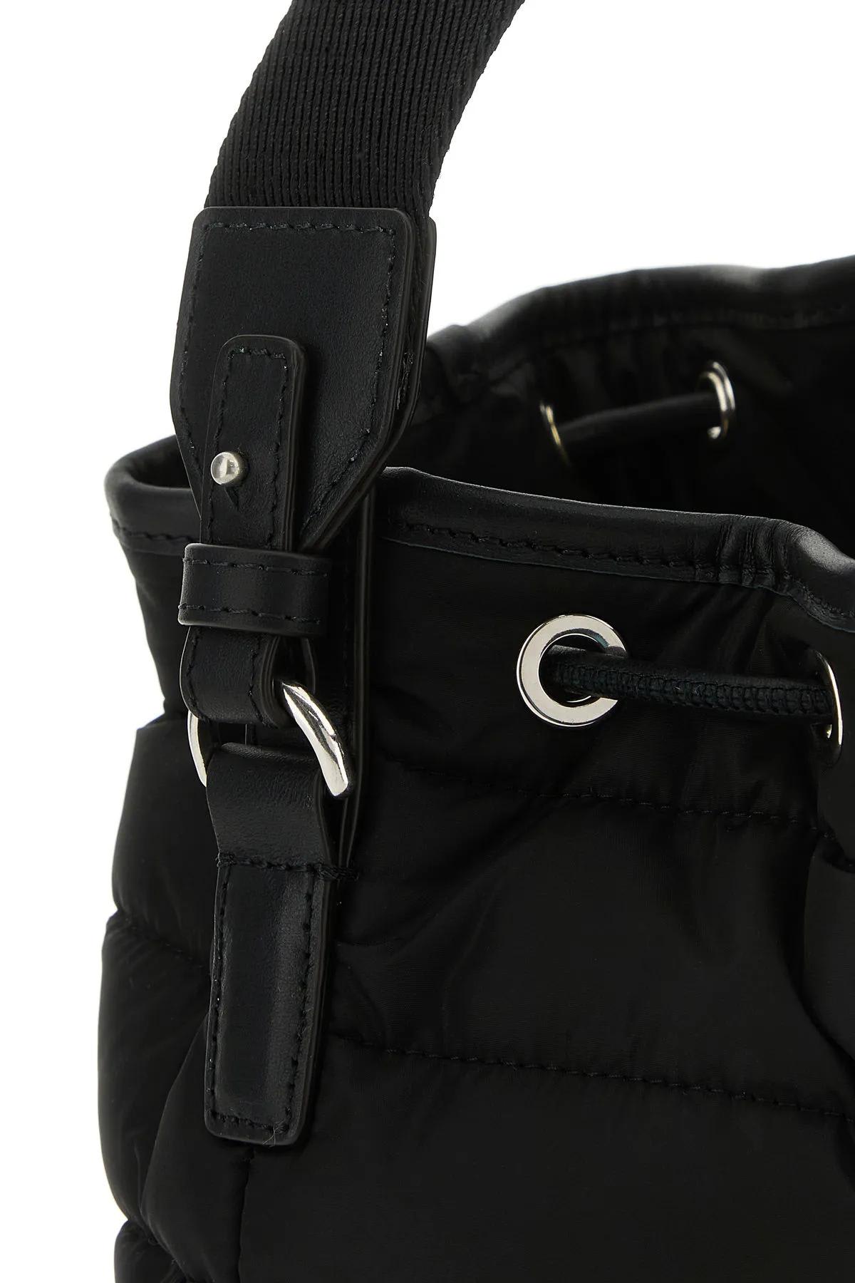 Shop Moncler Black Nylon Kilia Bucket Bag