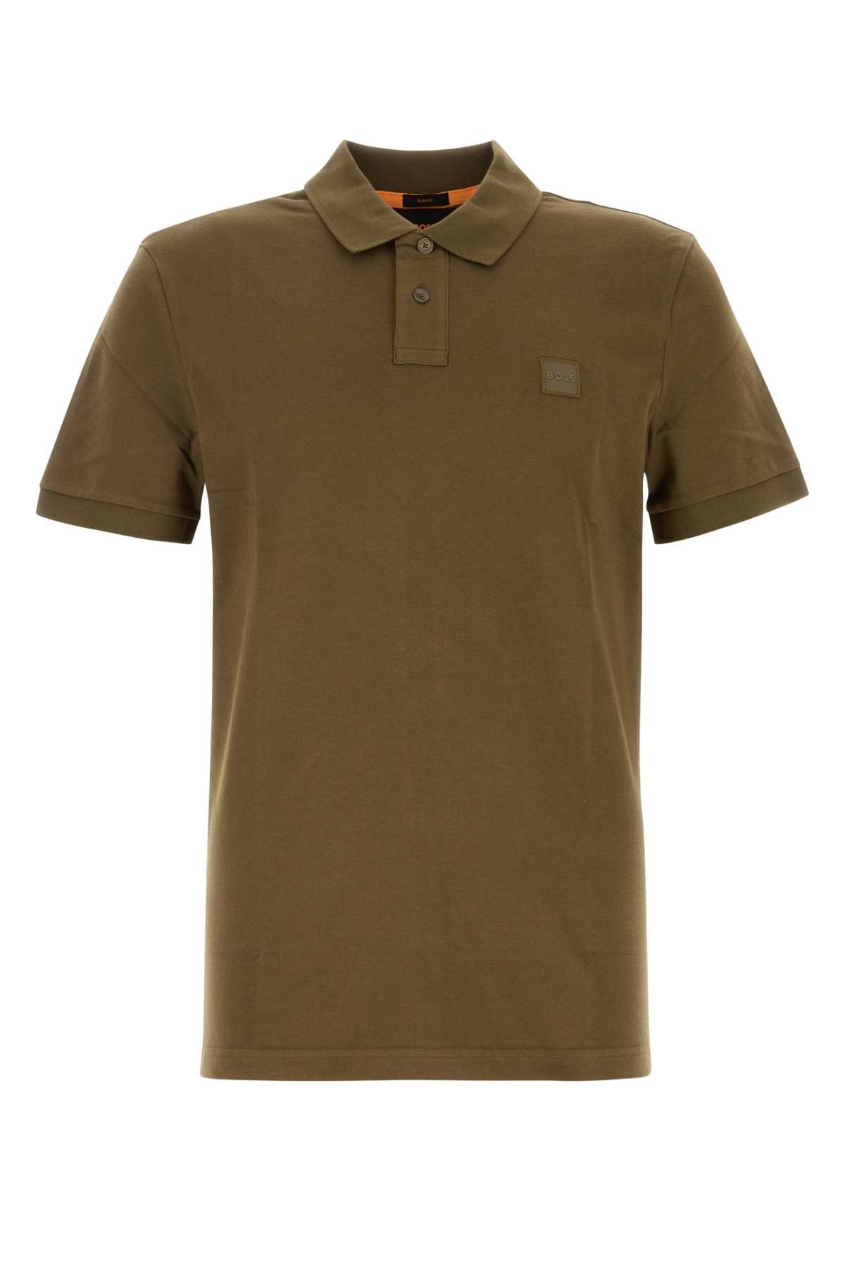 Dark Green Stretch Piquet Polo Shirt