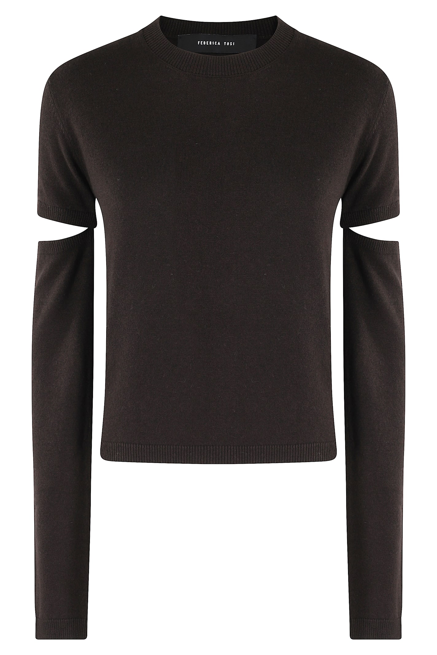 Crew Neck Maniche Cut Off