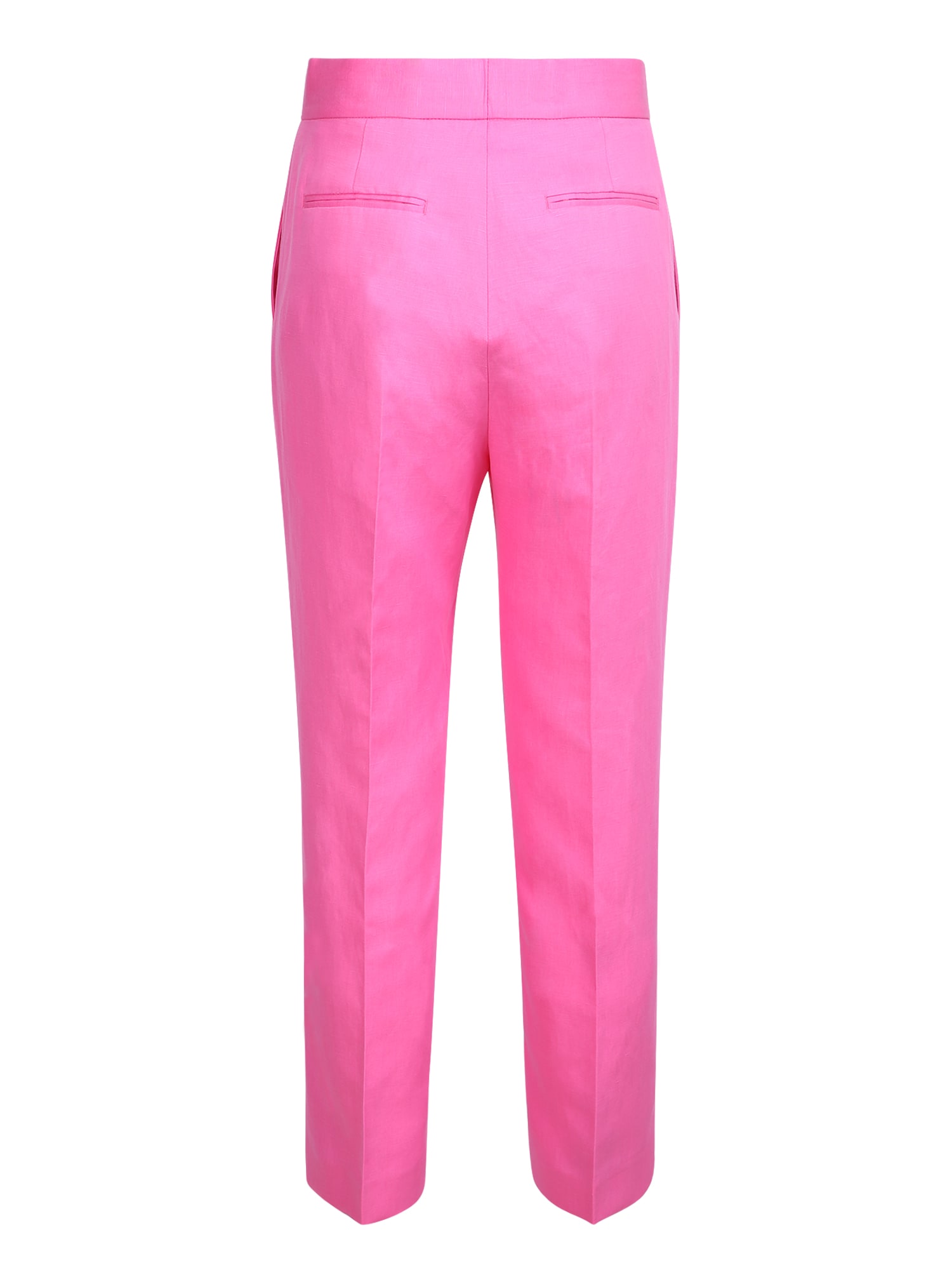 Shop Msgm Cropped Tailored Trousers In Pink