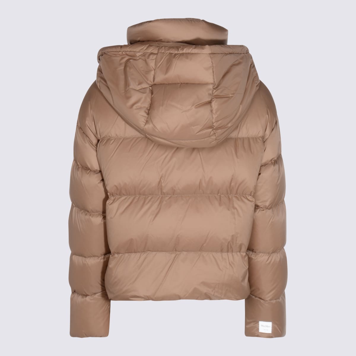 Max Mara The Cube Beige Trebi Down Jacket In Brown