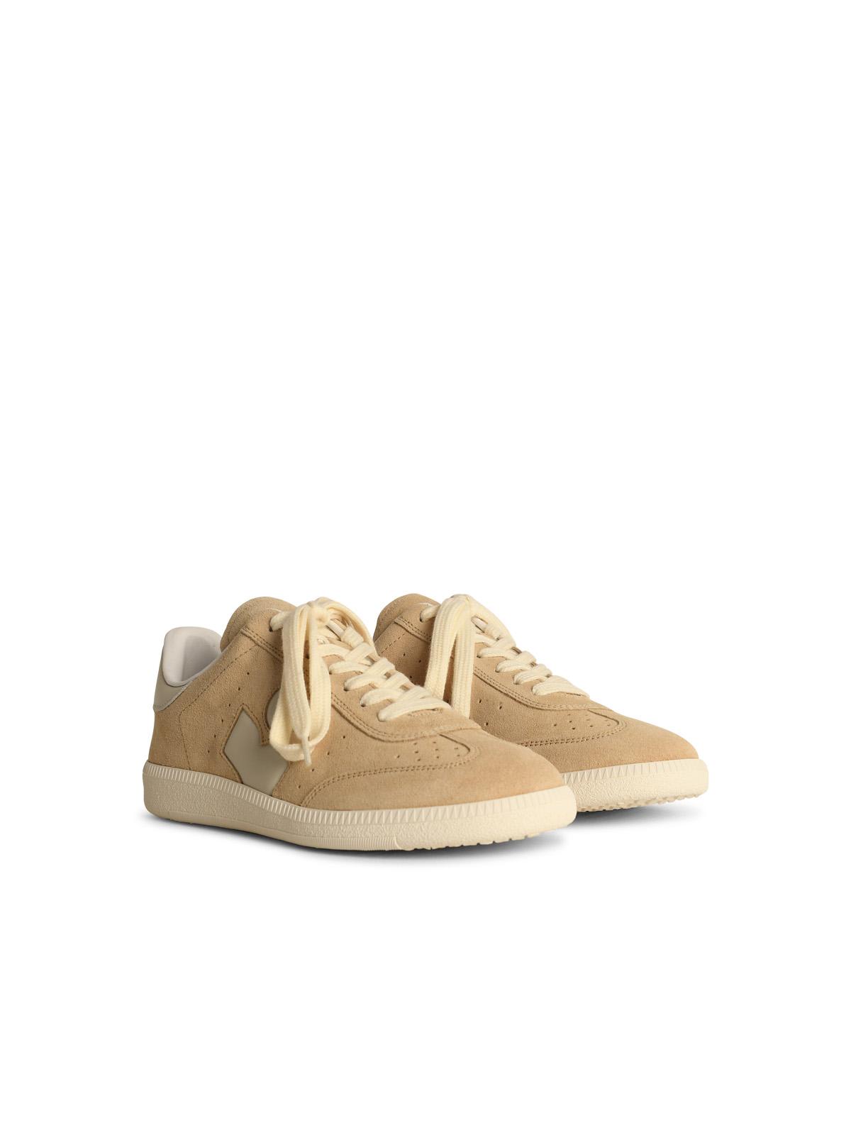 ISABEL MARANT BRYCE BEIGE SUEDE SNEAKERS 