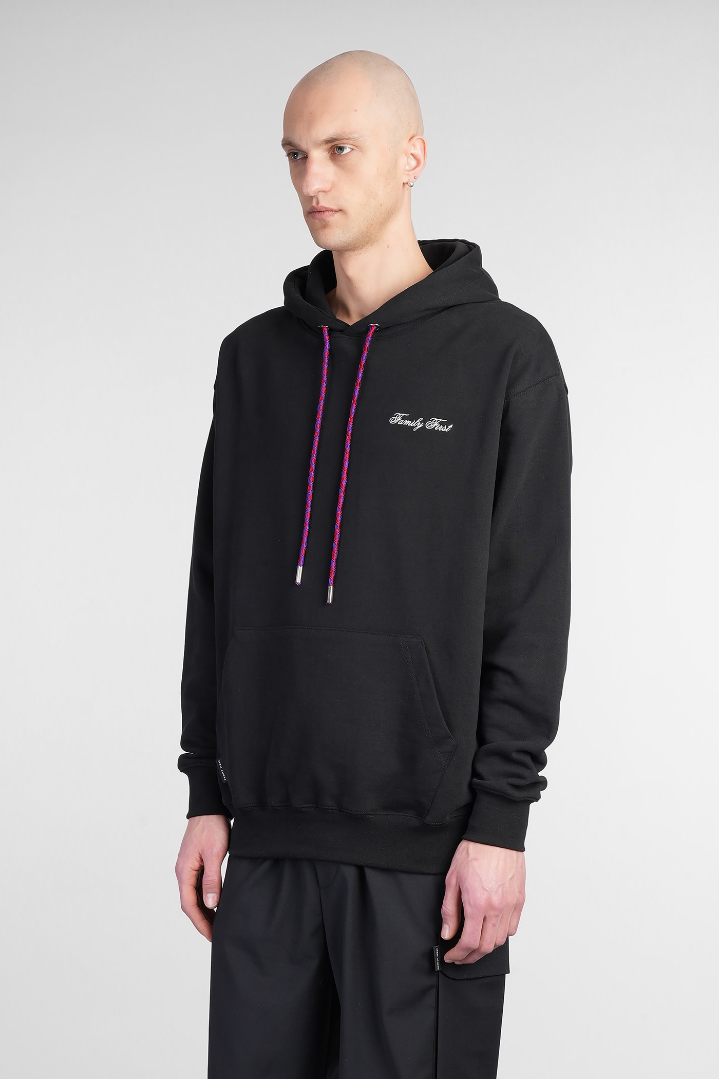 Family First Sweatshirt In Black Cotton In Black