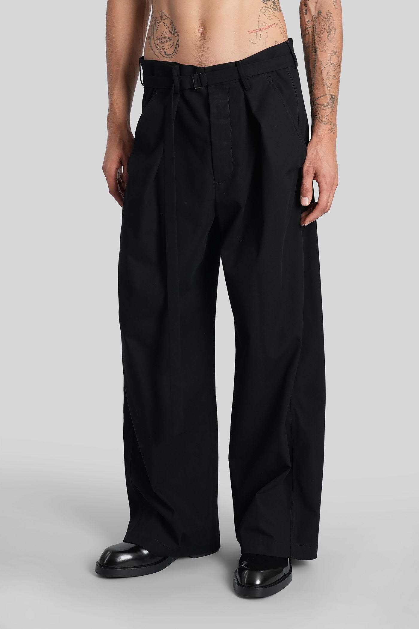 Ann Demeulemeester Norulf Pants In Black Cotton In Black