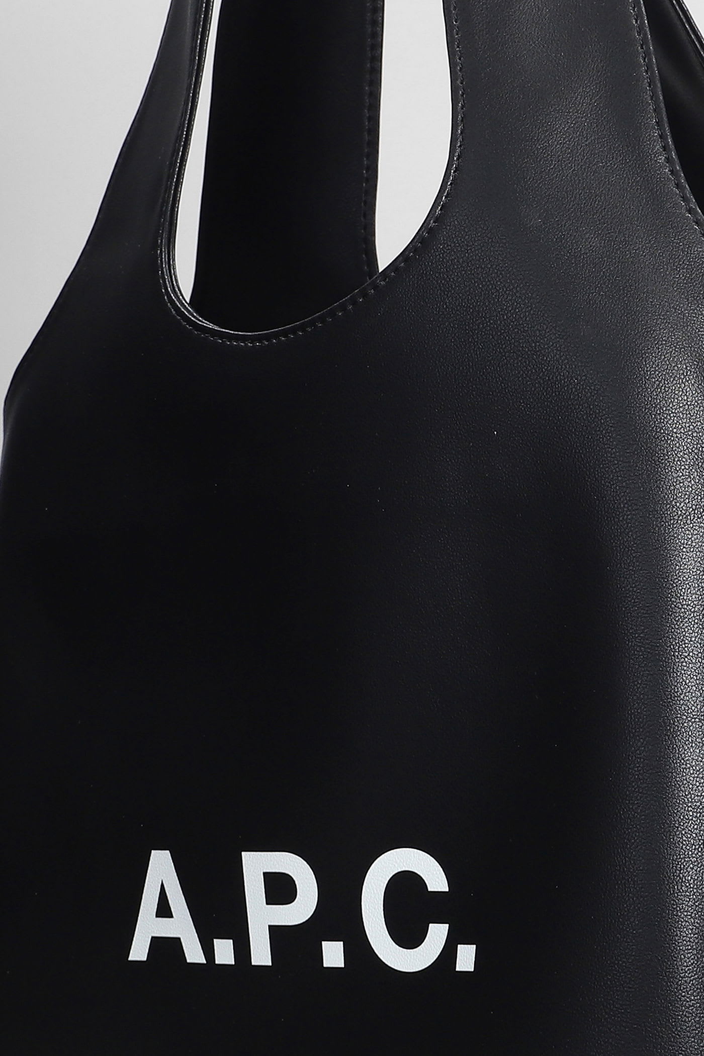Apc Ninon Small Shoulder Bag In Black Polyuretan In Black
