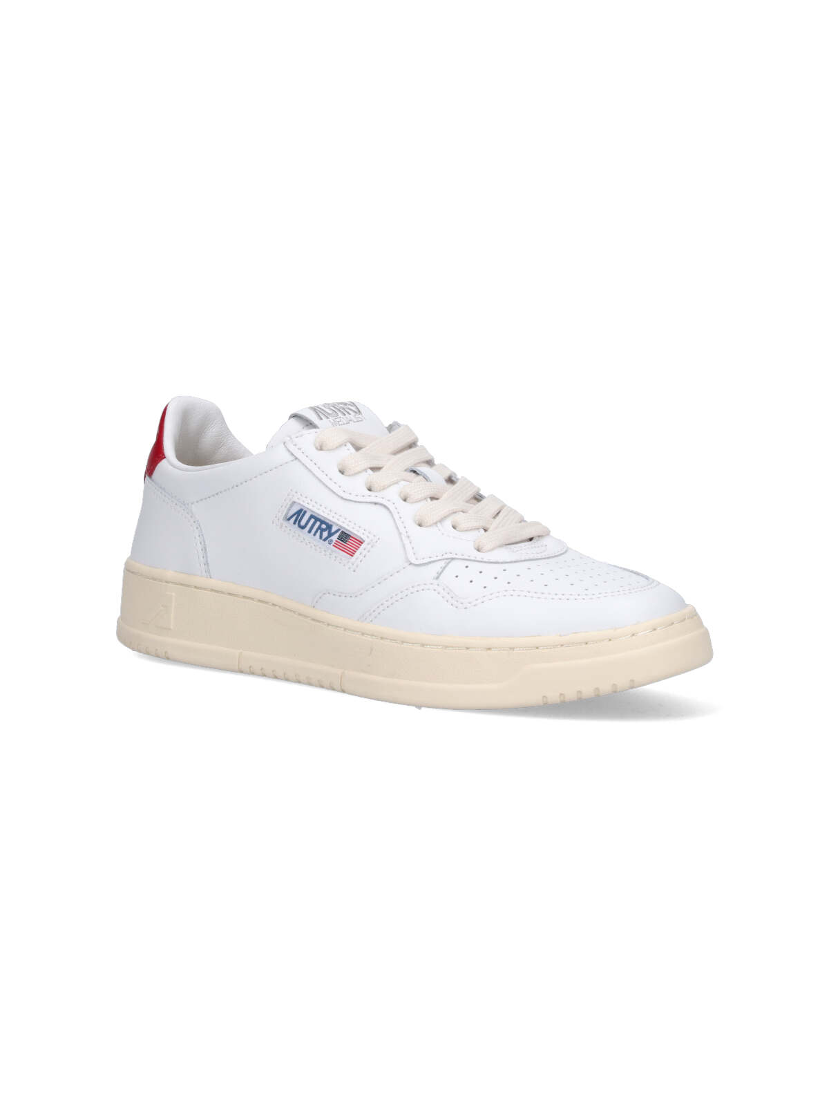 Shop Autry Low Sneakers Medalist In White Red
