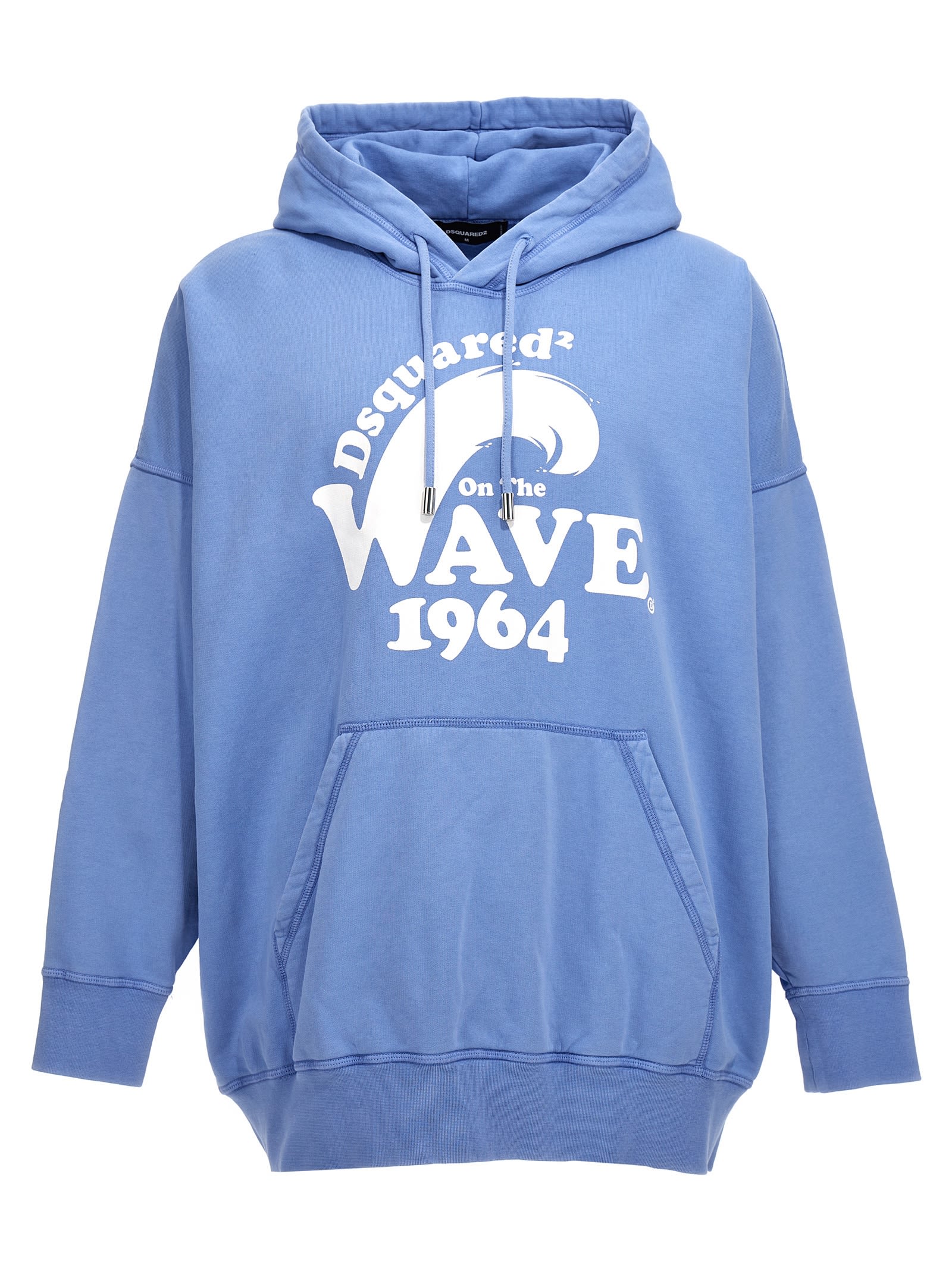 Shop Dsquared2 D2 On The Wave Hoodie In Light Blue