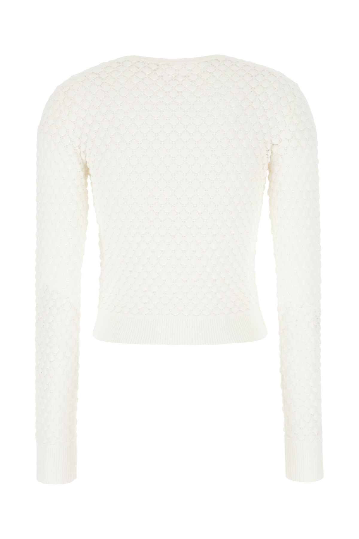 Shop Chloé Ivory Cotton Cardigan In Bianco