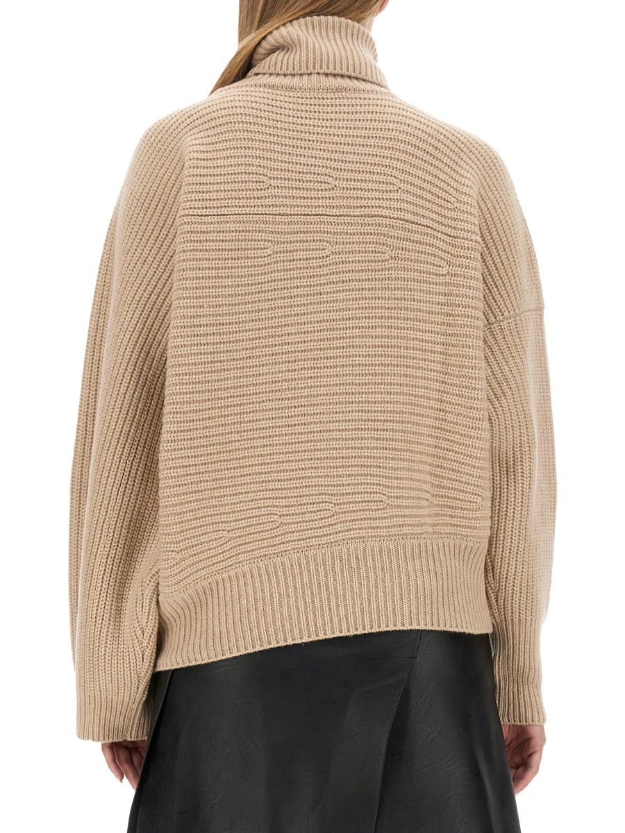 Shop Stella Mccartney Turtleneck Shirt In Beige