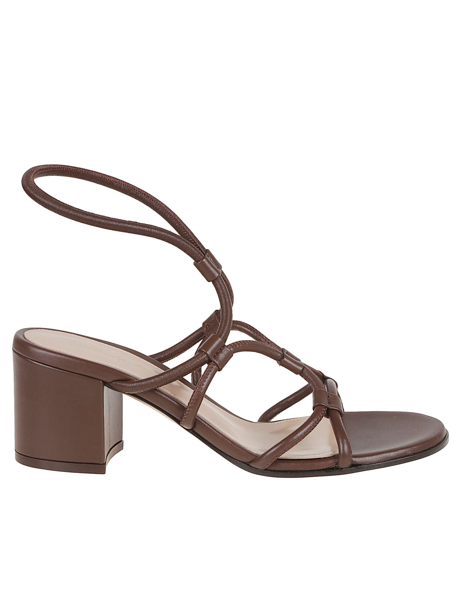 Gianvito Rossi Multi Way Strap Heeled Sandals In Brown