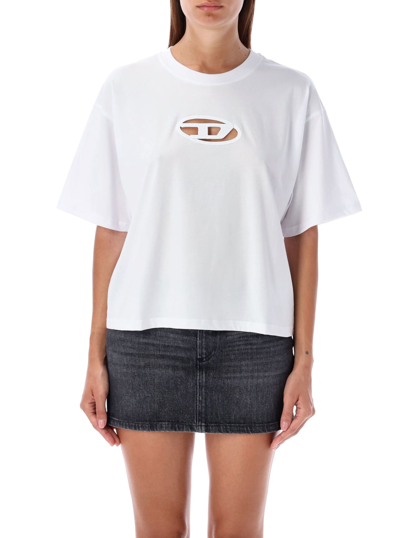 Shop Diesel T-buxt Crop T-shirt