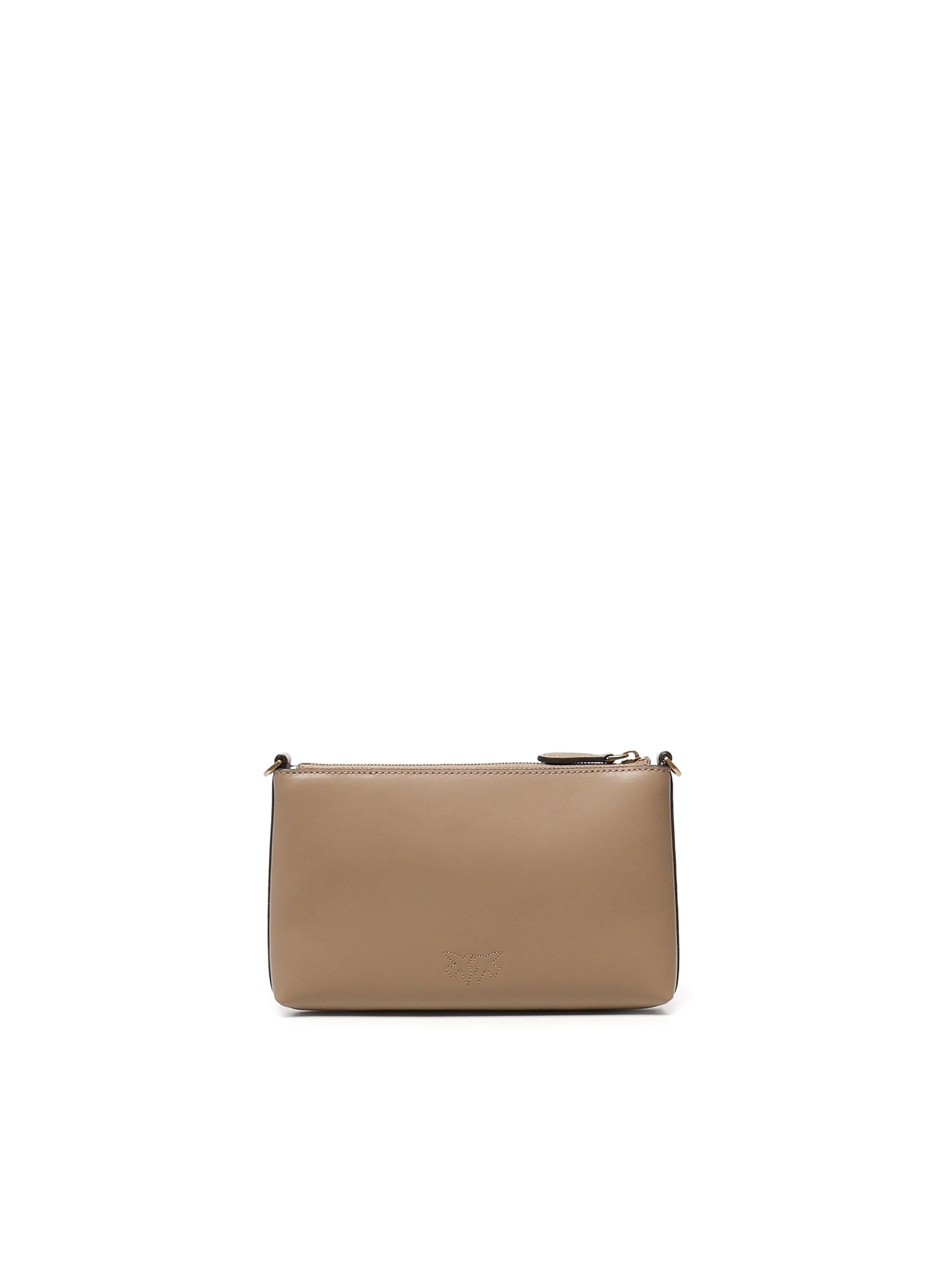 Pinko Mini Flat Clutch Bag In Brown