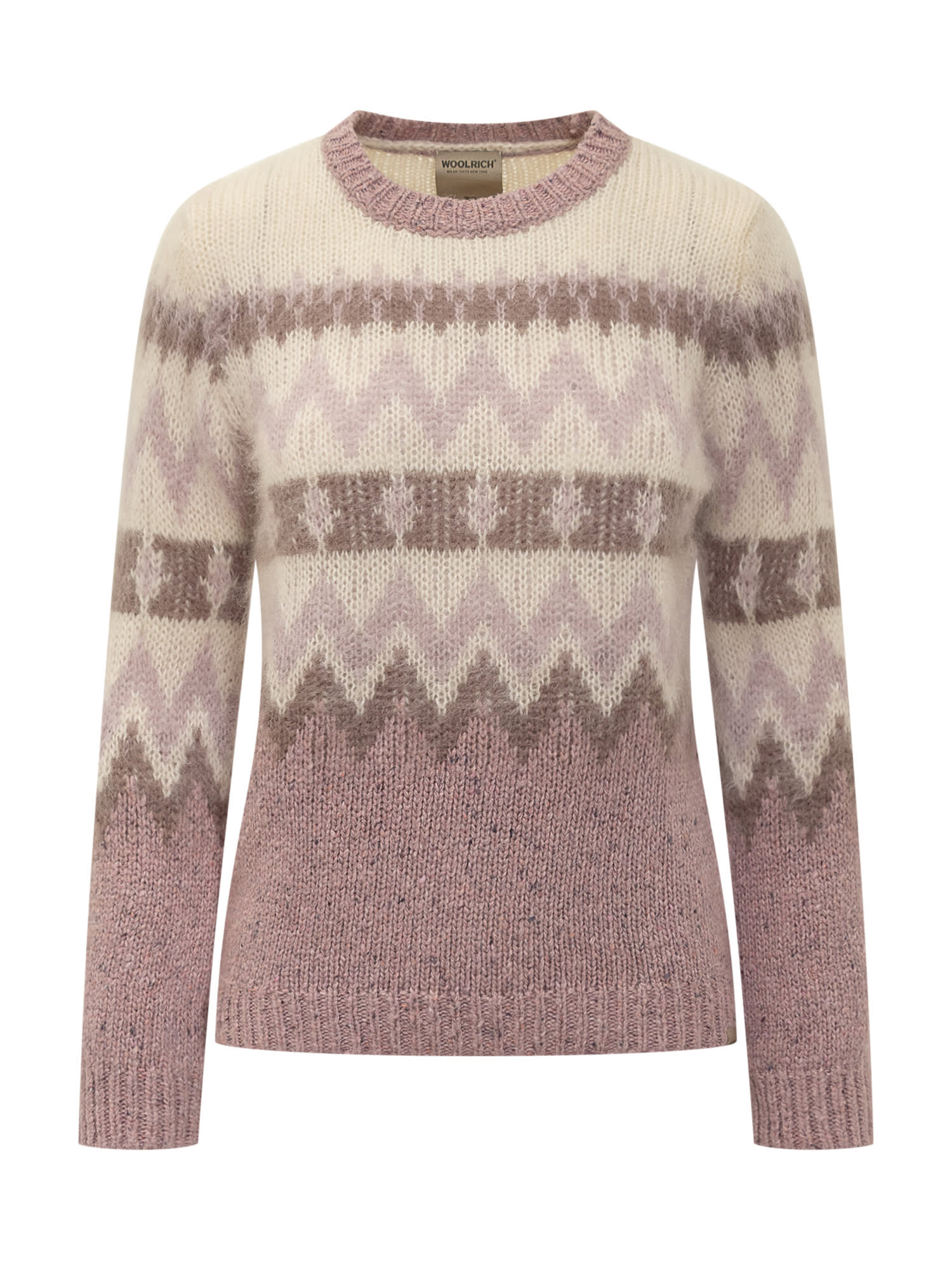 Shop Woolrich Aztec Sweater In Cognac