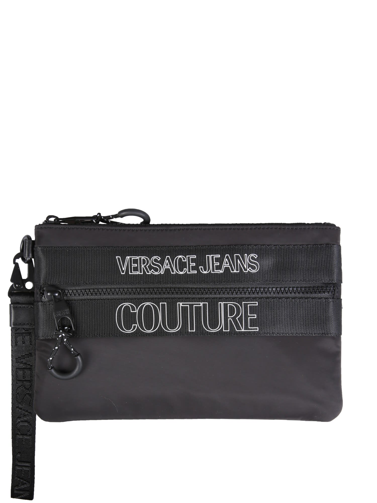 Versace Jeans Couture Nylon Pouch With Logo