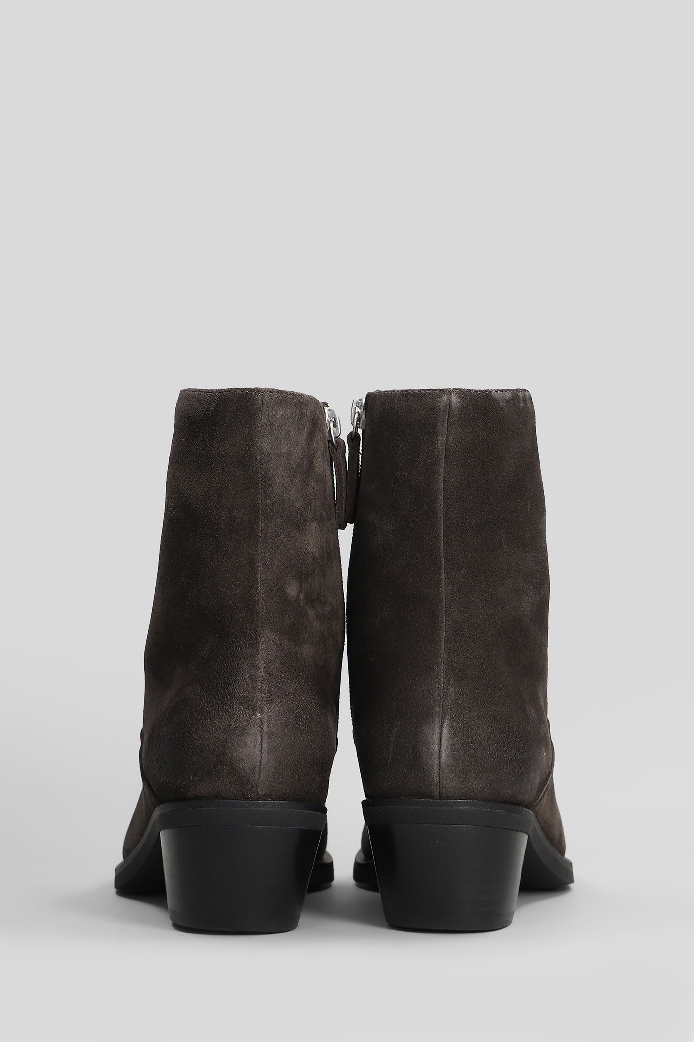 Ash Hasley High Heels Ankle Boots In Brown Suede In Brown