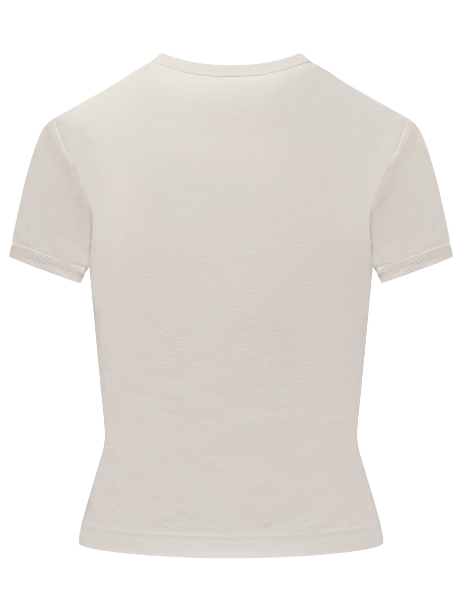 Shop Diesel T-shirt With Logo In Bianco