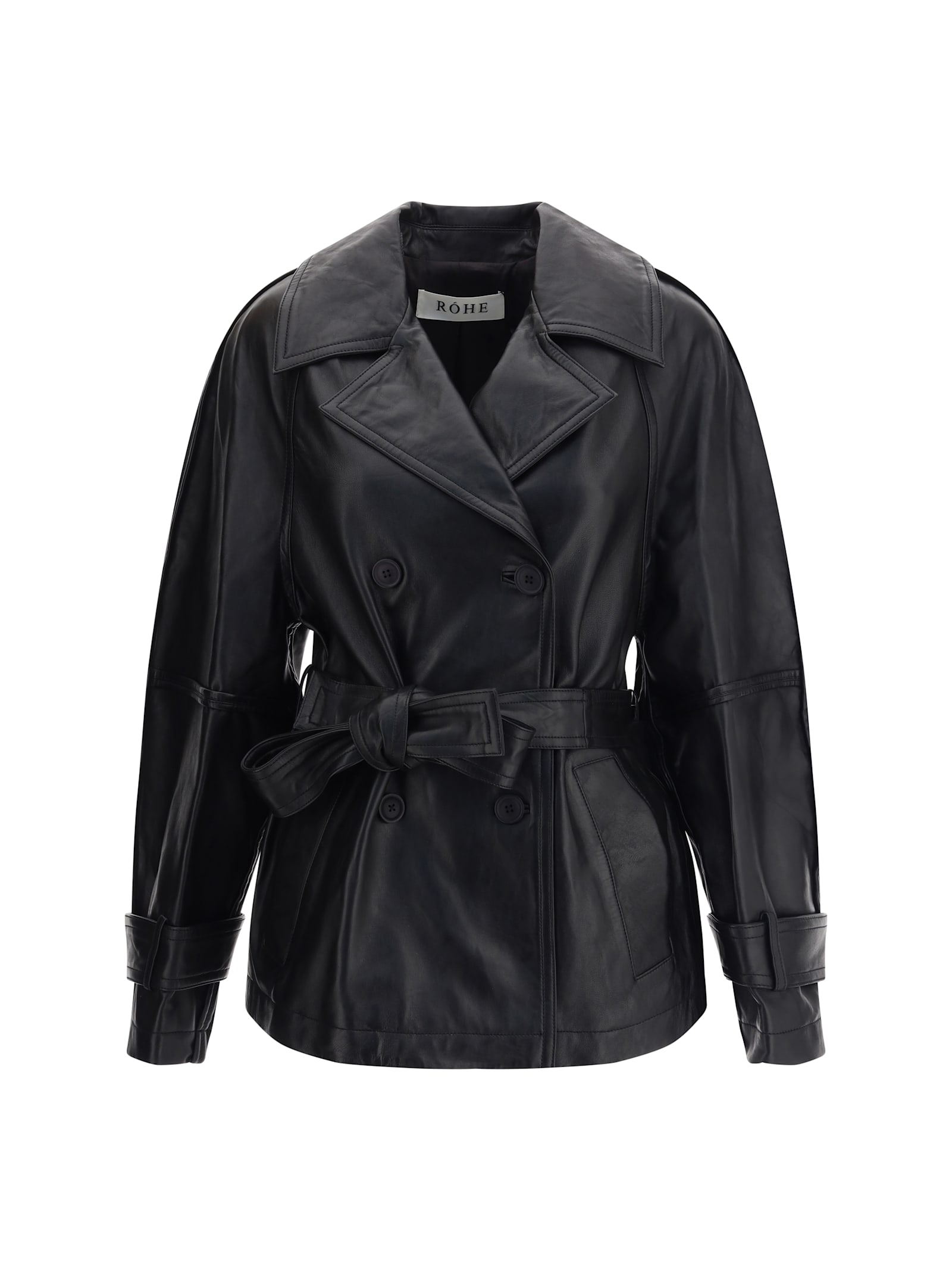Róhe Double-breasted Leather Jacket