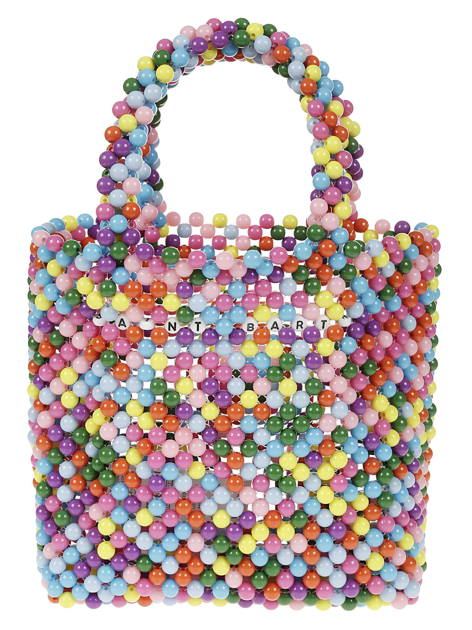 Shop Mc2 Saint Barth Beaded Small Bag In F Beads Multi