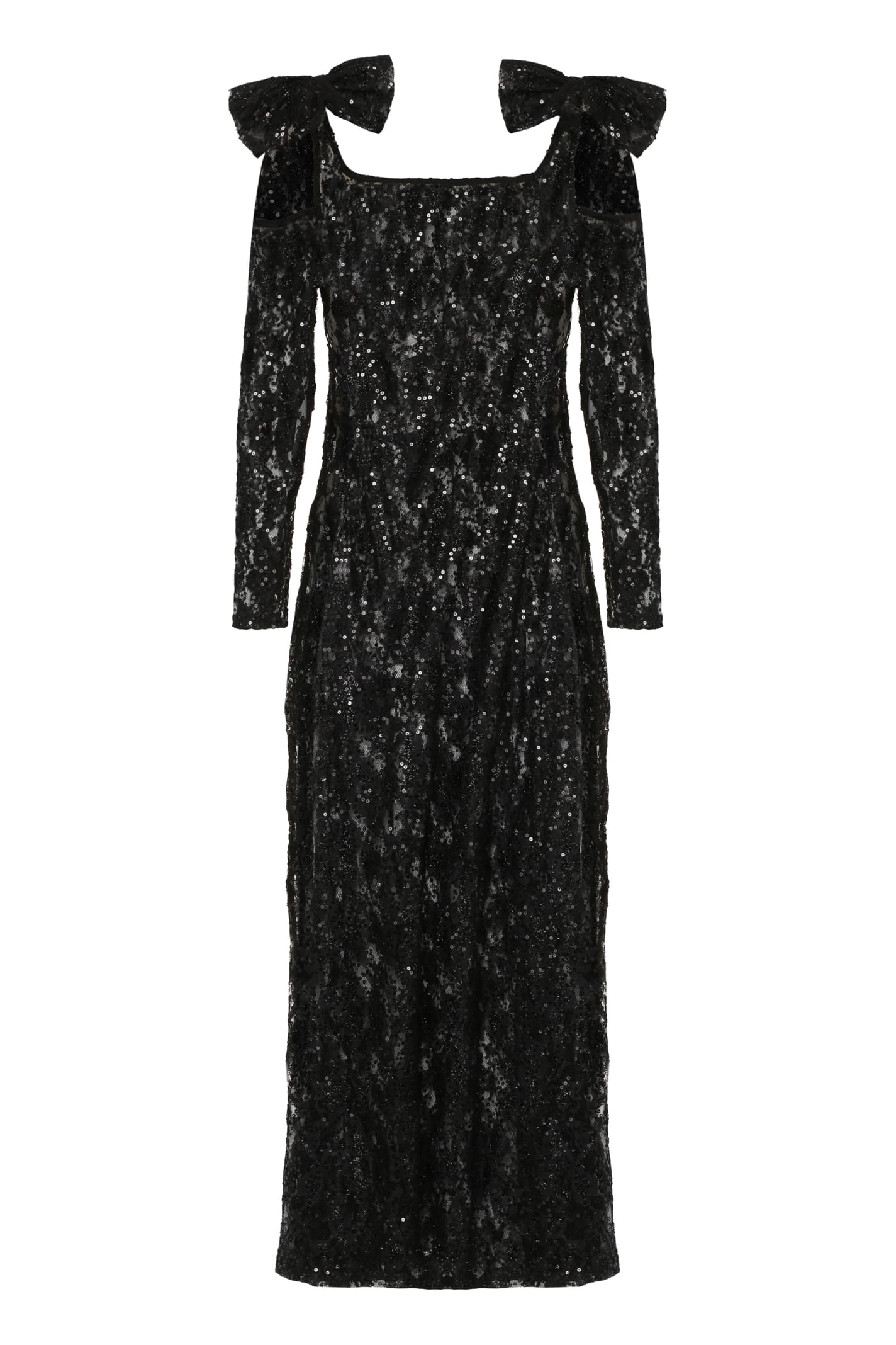 Shop Nina Ricci Lace Dress In Black