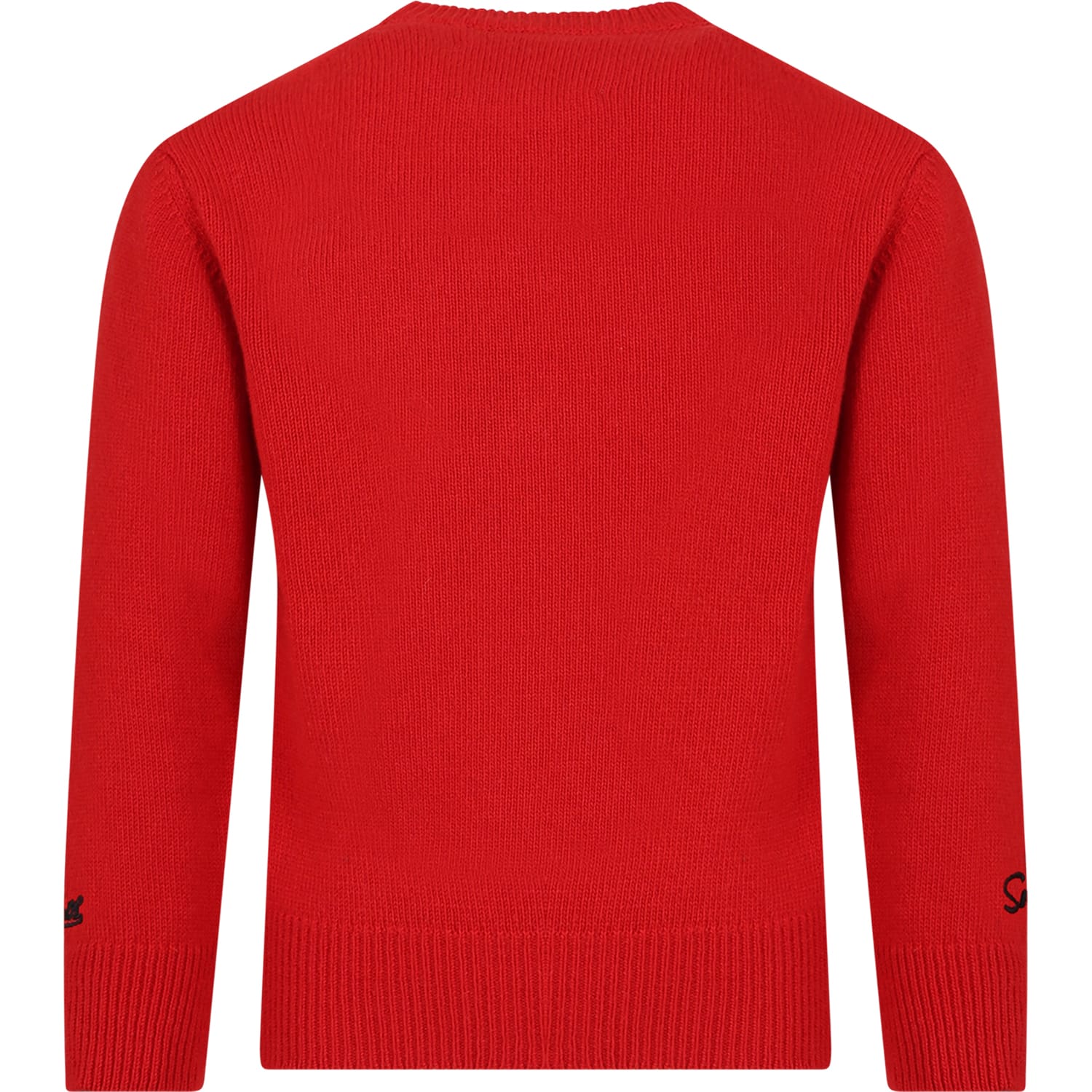 Shop Mc2 Saint Barth Red Sweater For Boy With Bart Simpson