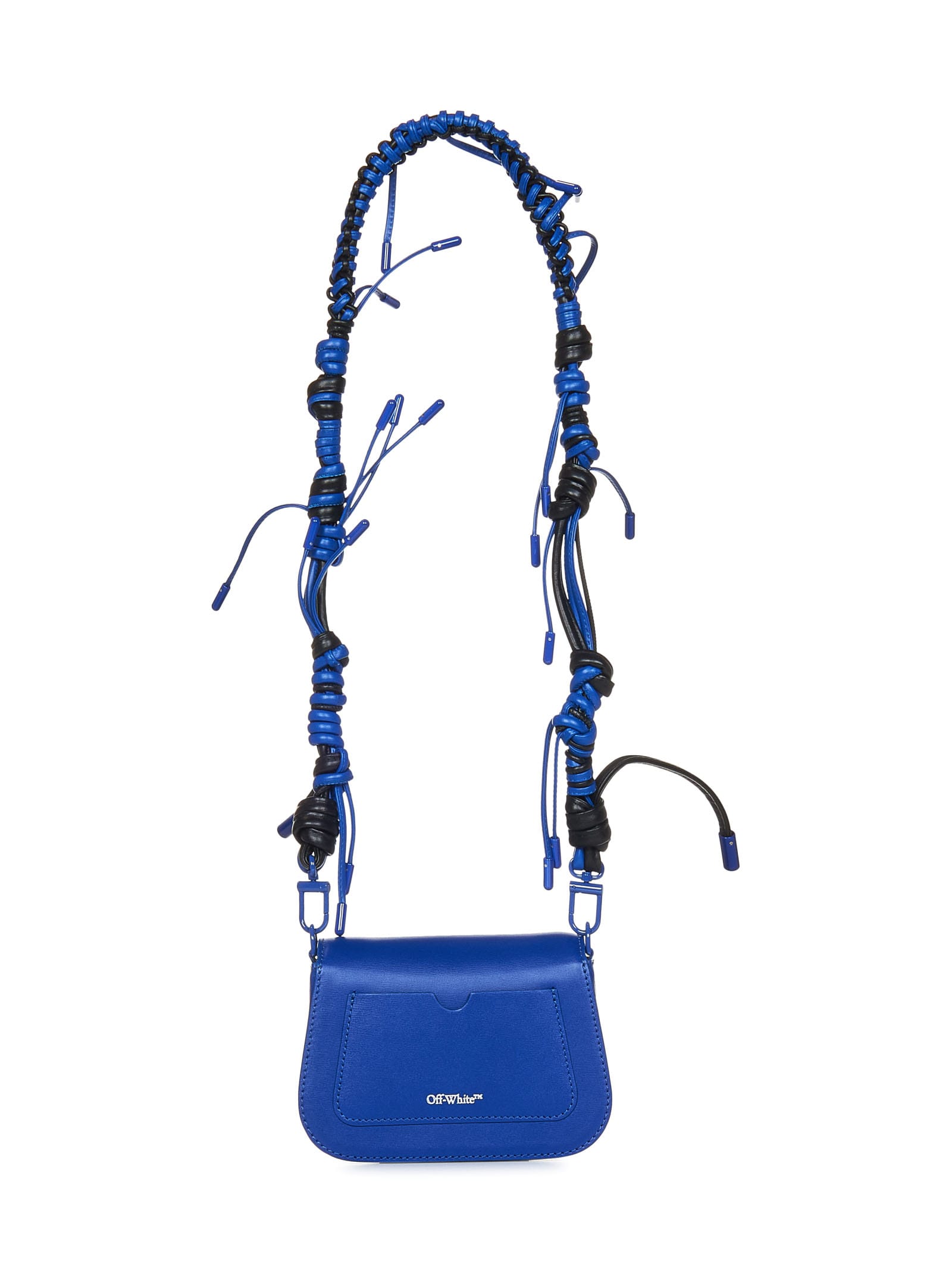 Skeleton Binder Small Crossbody Bag in Blue - Off White