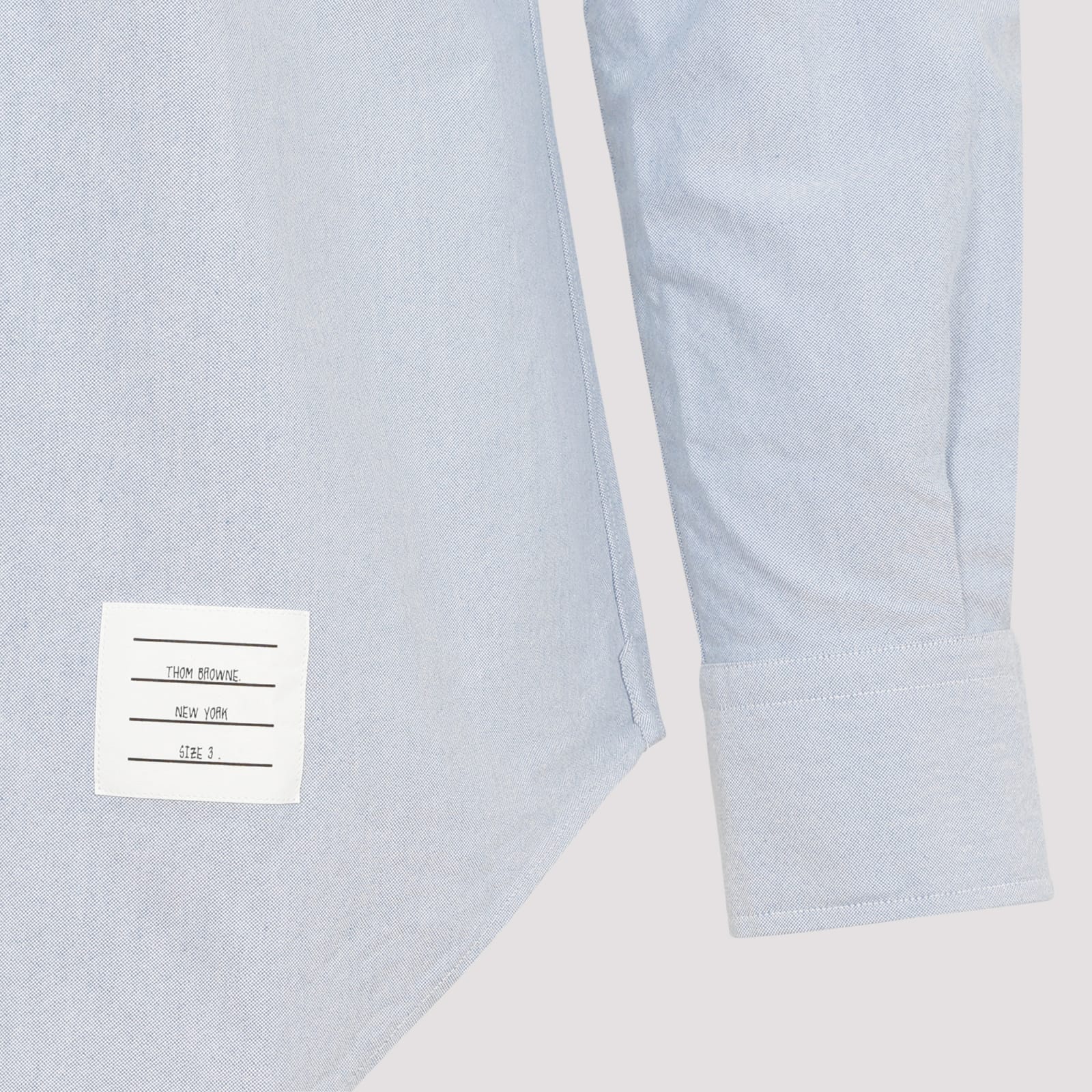 Shop Thom Browne Grosgrain Arm Band Oxford Shirt In Light Blue