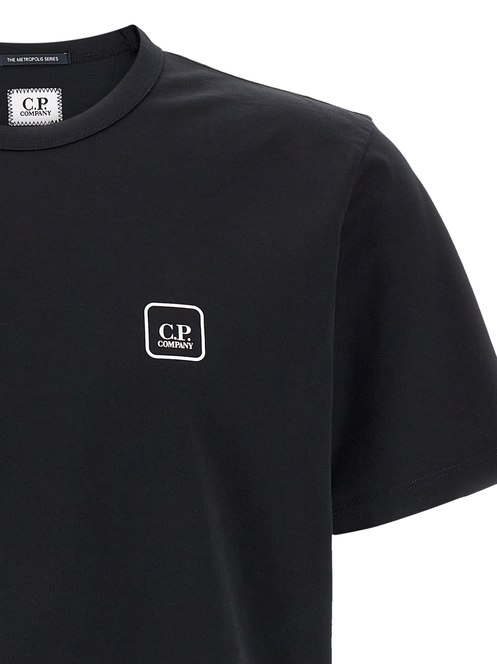 C.p. Company C.p.company Metropolis Series Mercerized Jersey T-shirt In Black