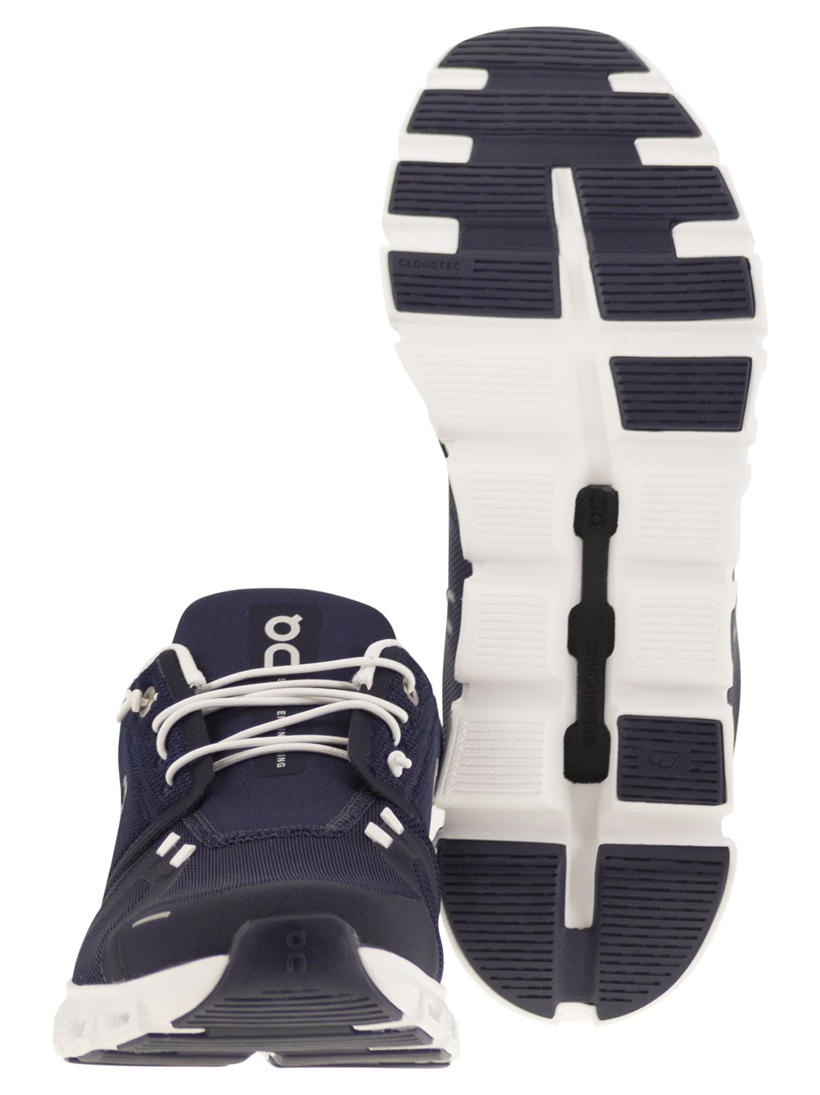 On Breathable Textile And Rubber Sneakers In Blue