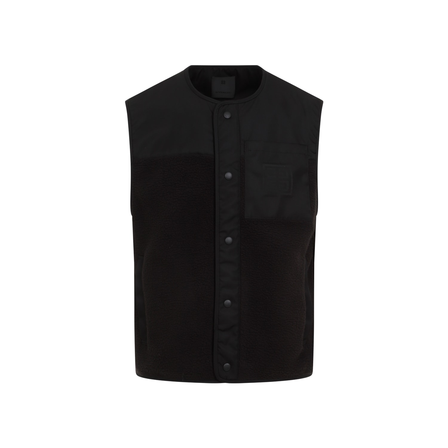 Shop Givenchy Mix Material Vest 4g Pocket In Black