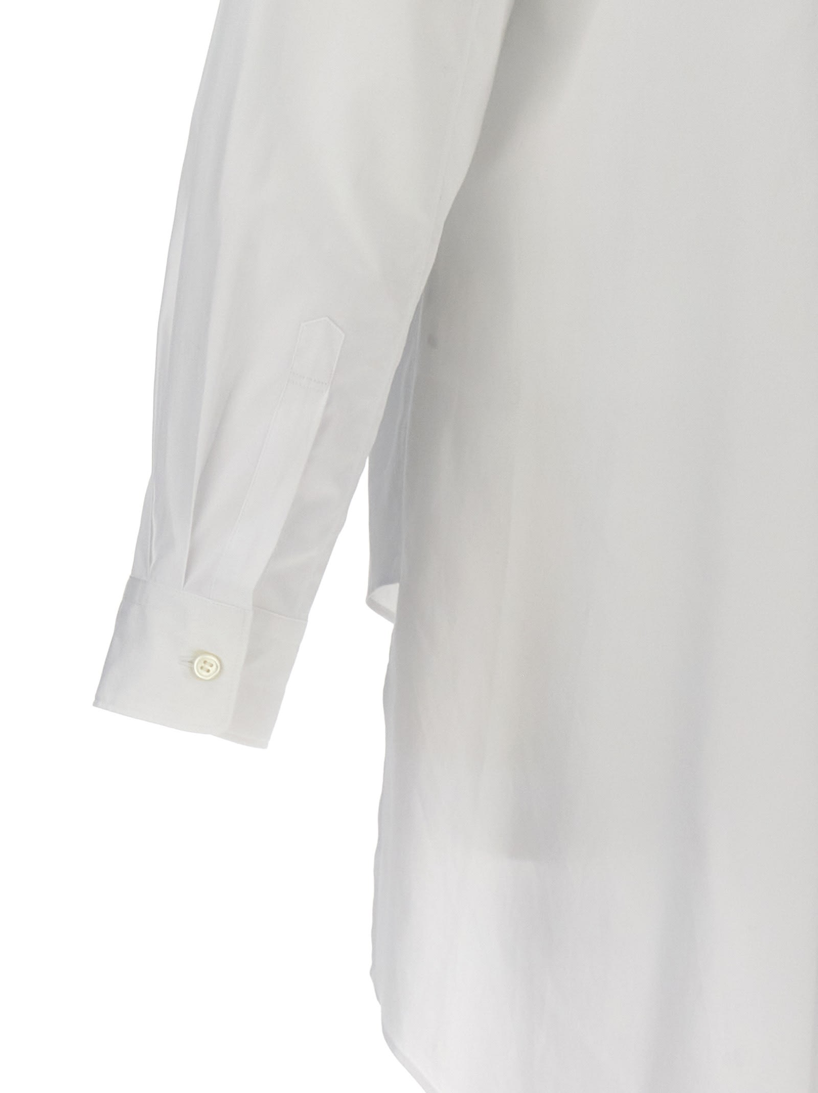 Shop Comme Des Garçons Homme Deux Asymmetric Hem Shirt In White